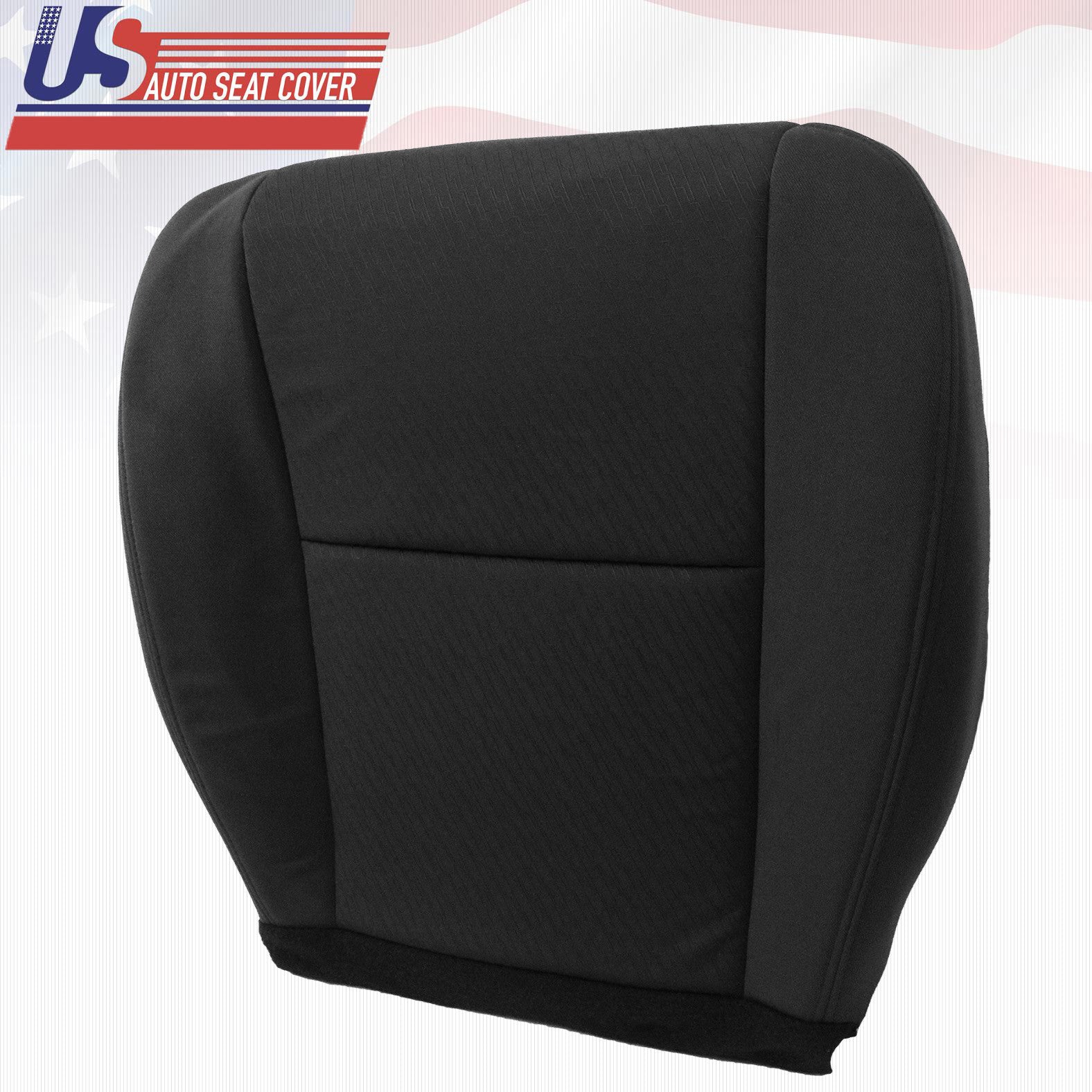 2009 to 2014 Fits GMC Yukon Driver &Passenger Bottom Cloth Seat Cover Black