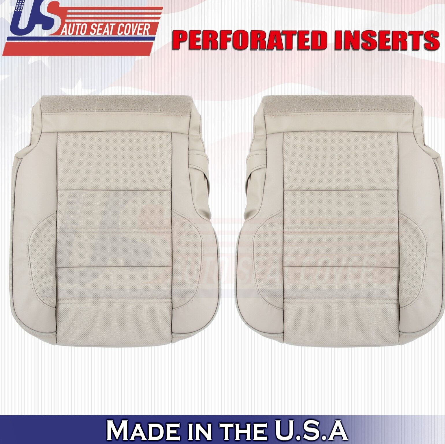 2014 2015 2016 For GMC Yukon Rear Driver & Passenger Bottom Leather Cover Shale