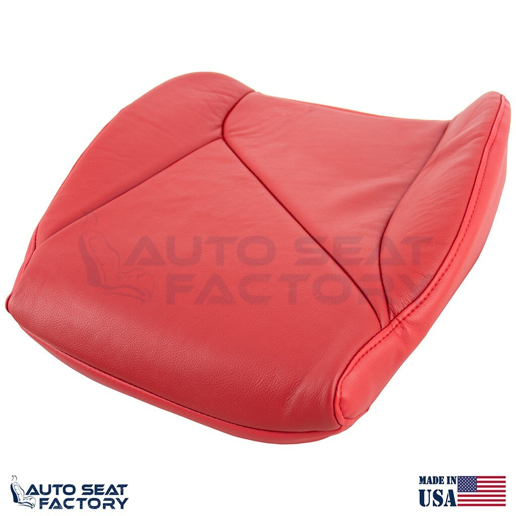 Replacement Fits 1994 Chevy Corvette Driver Side Bottom Red Leather Seat Cover