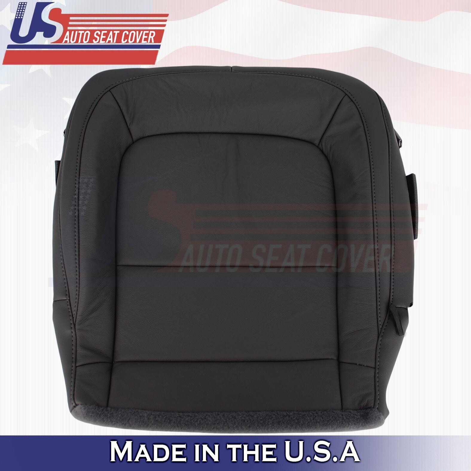 2015 to 2022 Fits GMC Canyon SLT Driver Side Bottom Leather Seat Cover Black