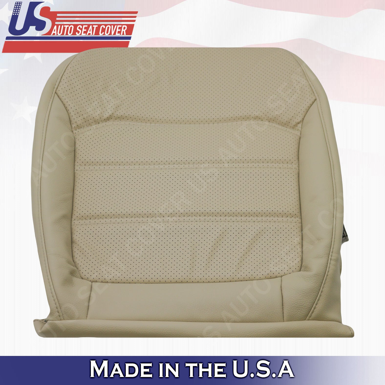 Driver- Passenger Bottom Leather Covers Tan Fits For Volkswagen Passat 2012-2020