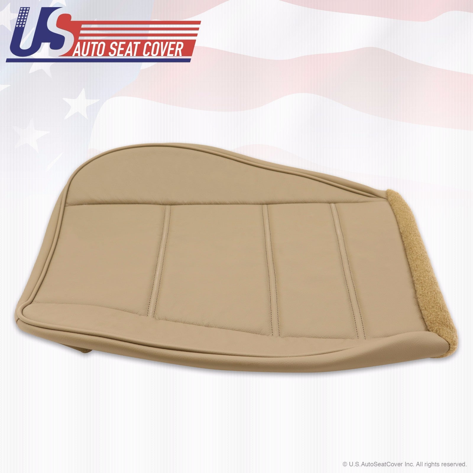 1999 to 2004 Fits Ford Mustang V6 Passenger Bottom Leather Seat Cover Tan
