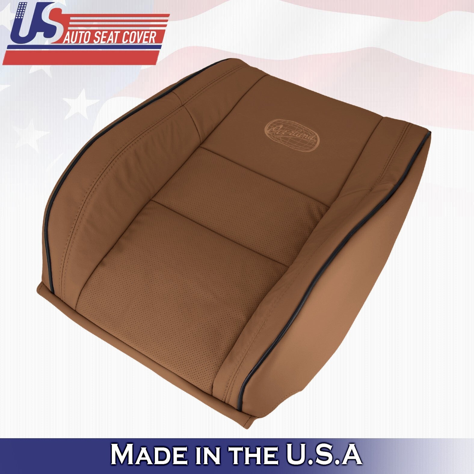 2018 For Jeep Grand Cherokee OVERLAND Driver Passenger Top Leather Covers Brown