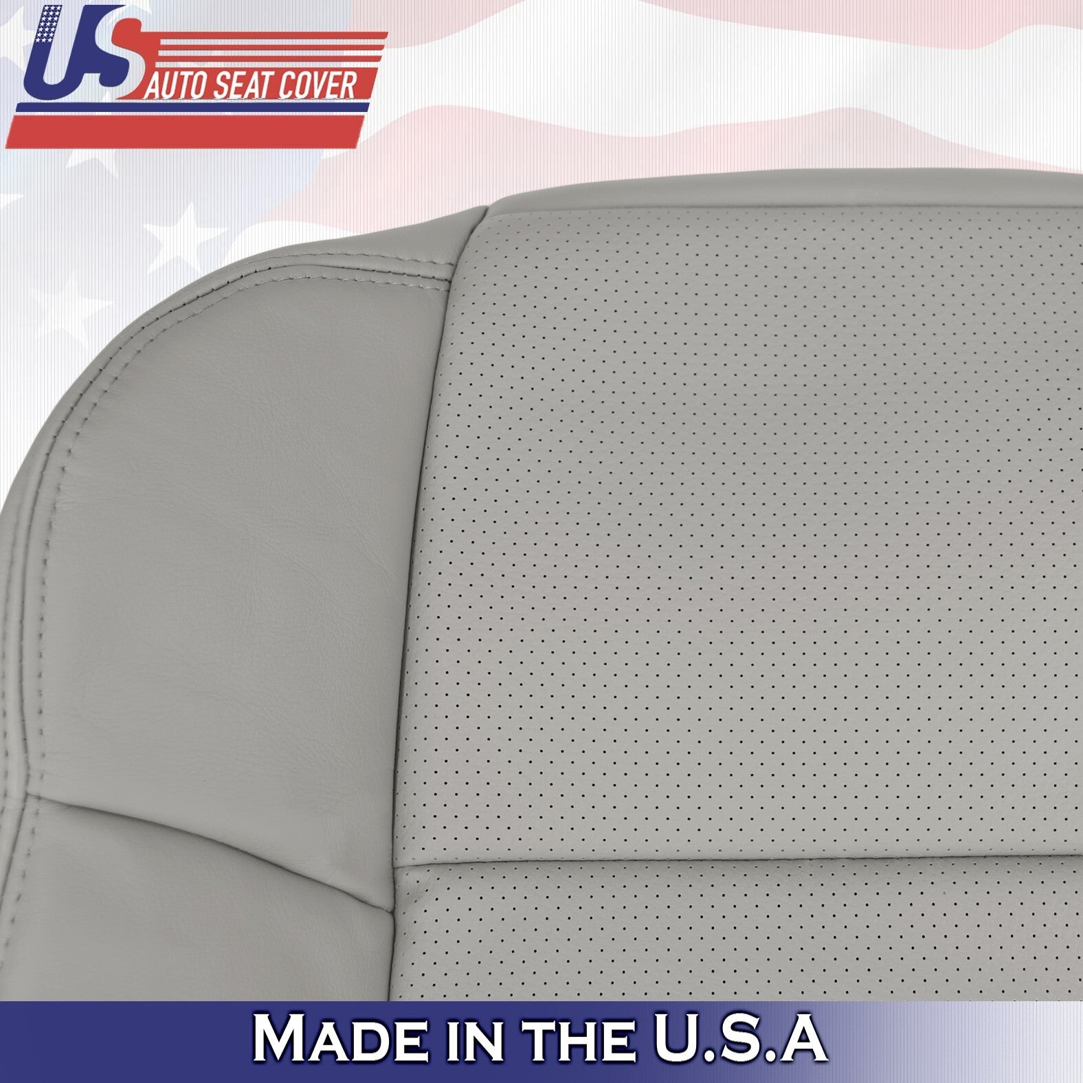 2011 2012 For Acura RDX Driver Top Perforated Synthetic Leather Seat Cover Gray