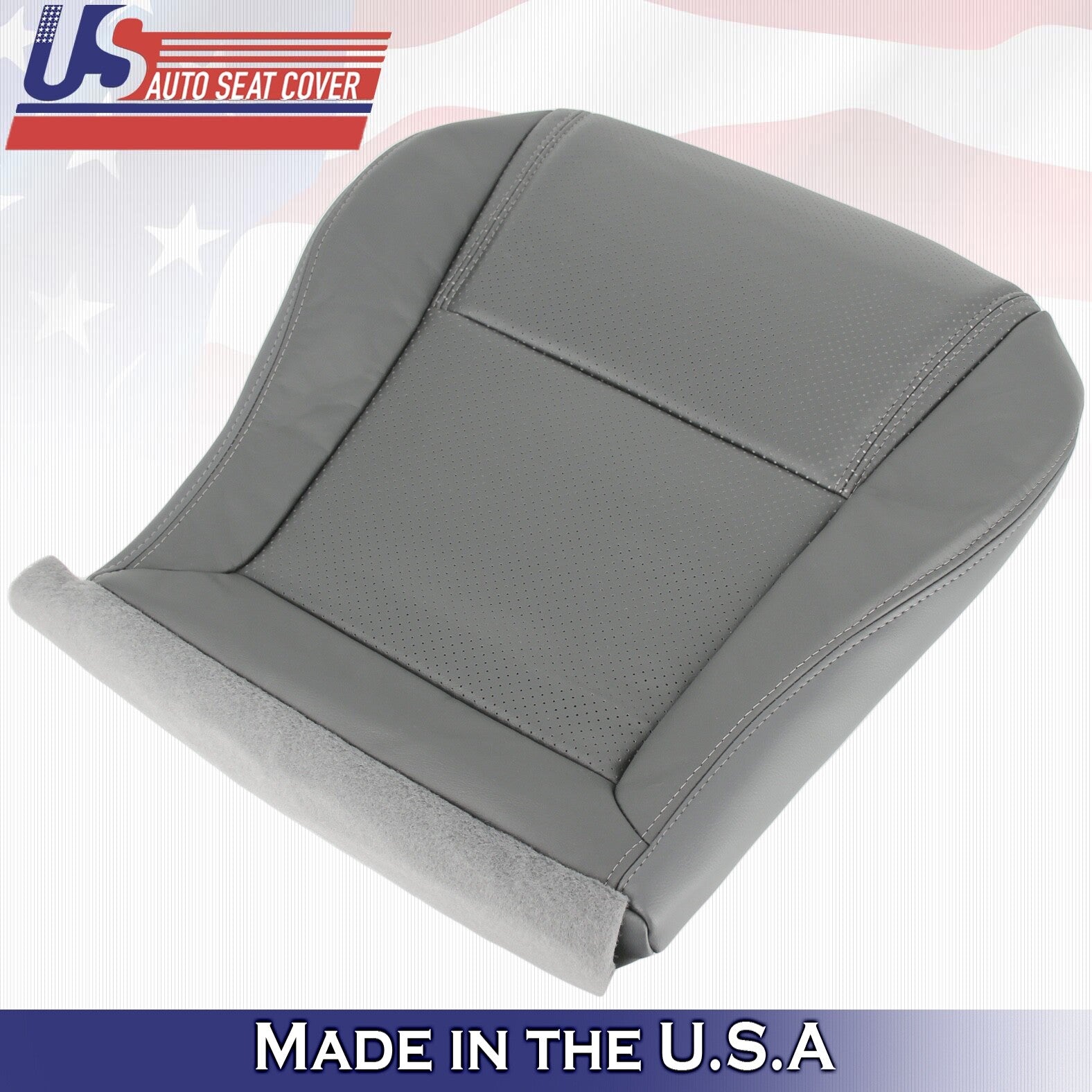 2003 2004 2005 For Honda Pilot Driver Top Bottom Synthetic Leather Covers Gray