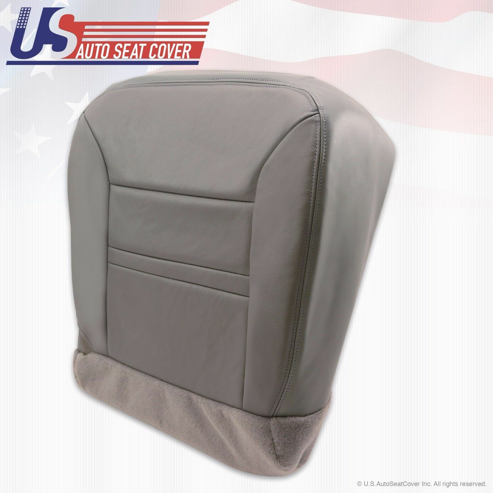 2000 Ford Excursion Limited Driver & Passenger Bottom Leather Seat Cover Gray