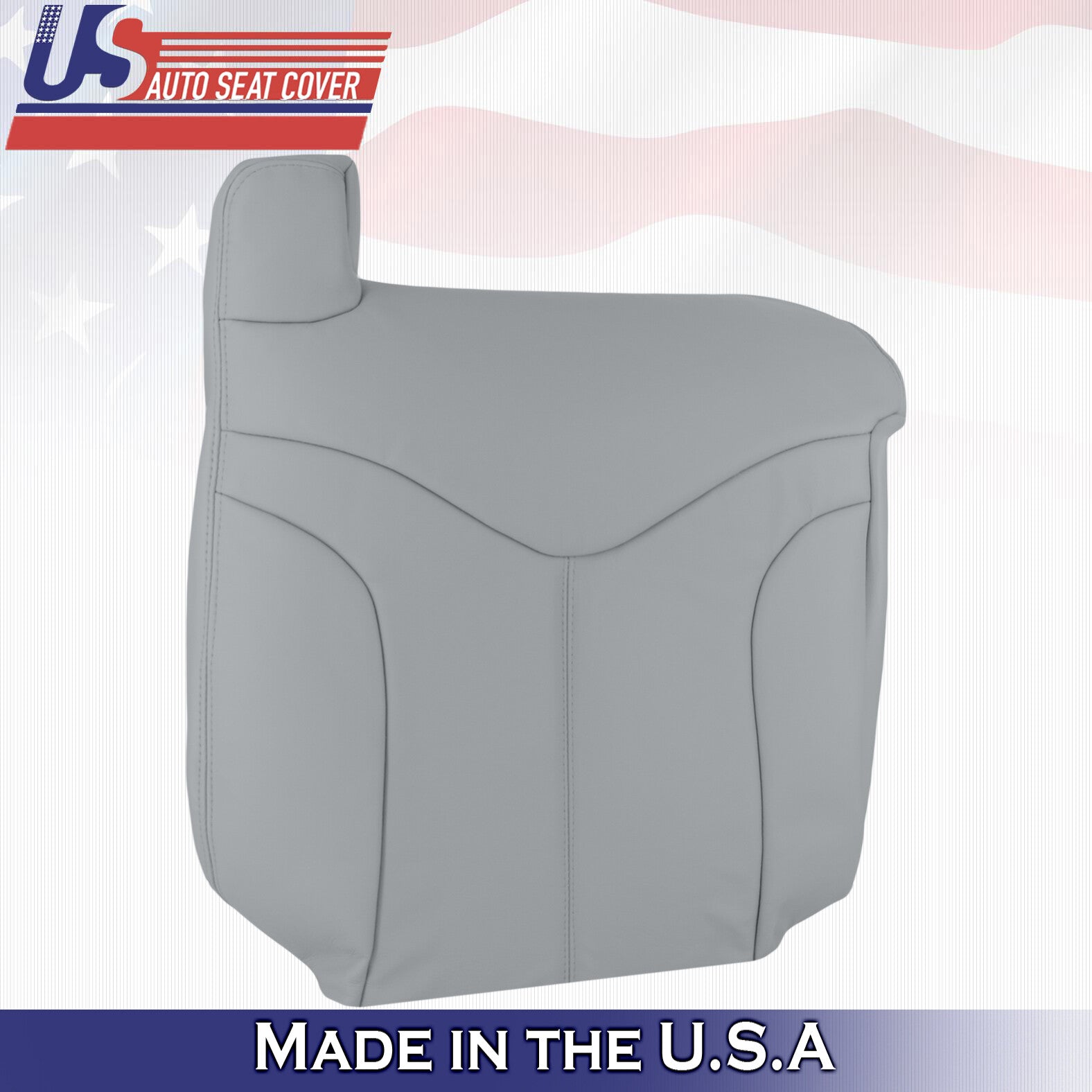 1999 2000 For GMC Yukon XL SLT SLE Front Passenger Top Leather Seat Cover Gray