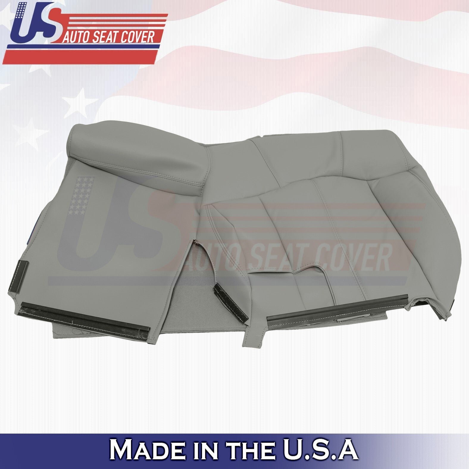 1999 to 2002 For Chevy Silverado Rear Driver &Passenger Top Leather Covers Gray