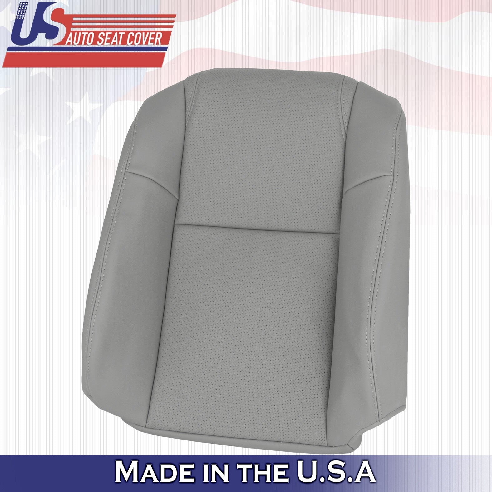 2004 For Honda Pilot Driver & Passenger Top Perforated Leather Seat Covers Gray