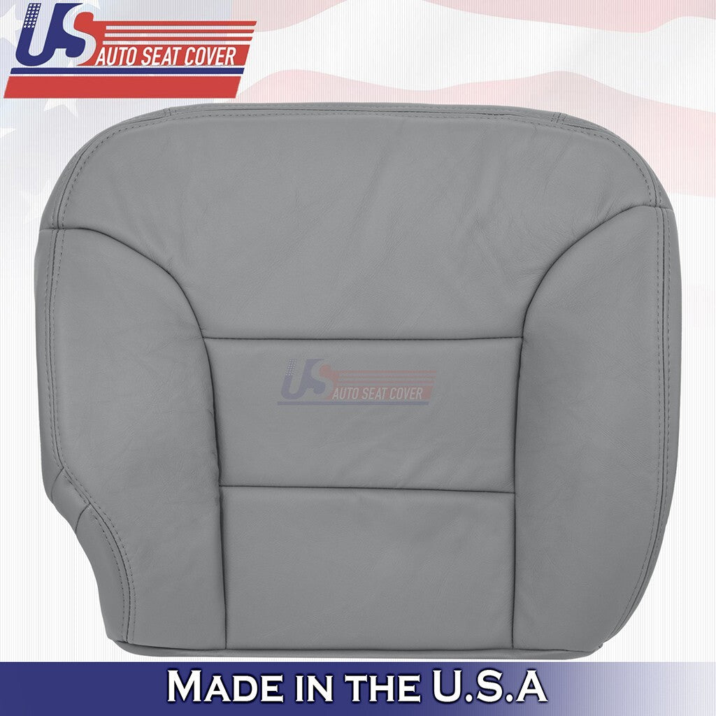1995 to 1999 Fits GMC Yukon 2nd Row Passenger Bottom Leather Seat Cover Gray