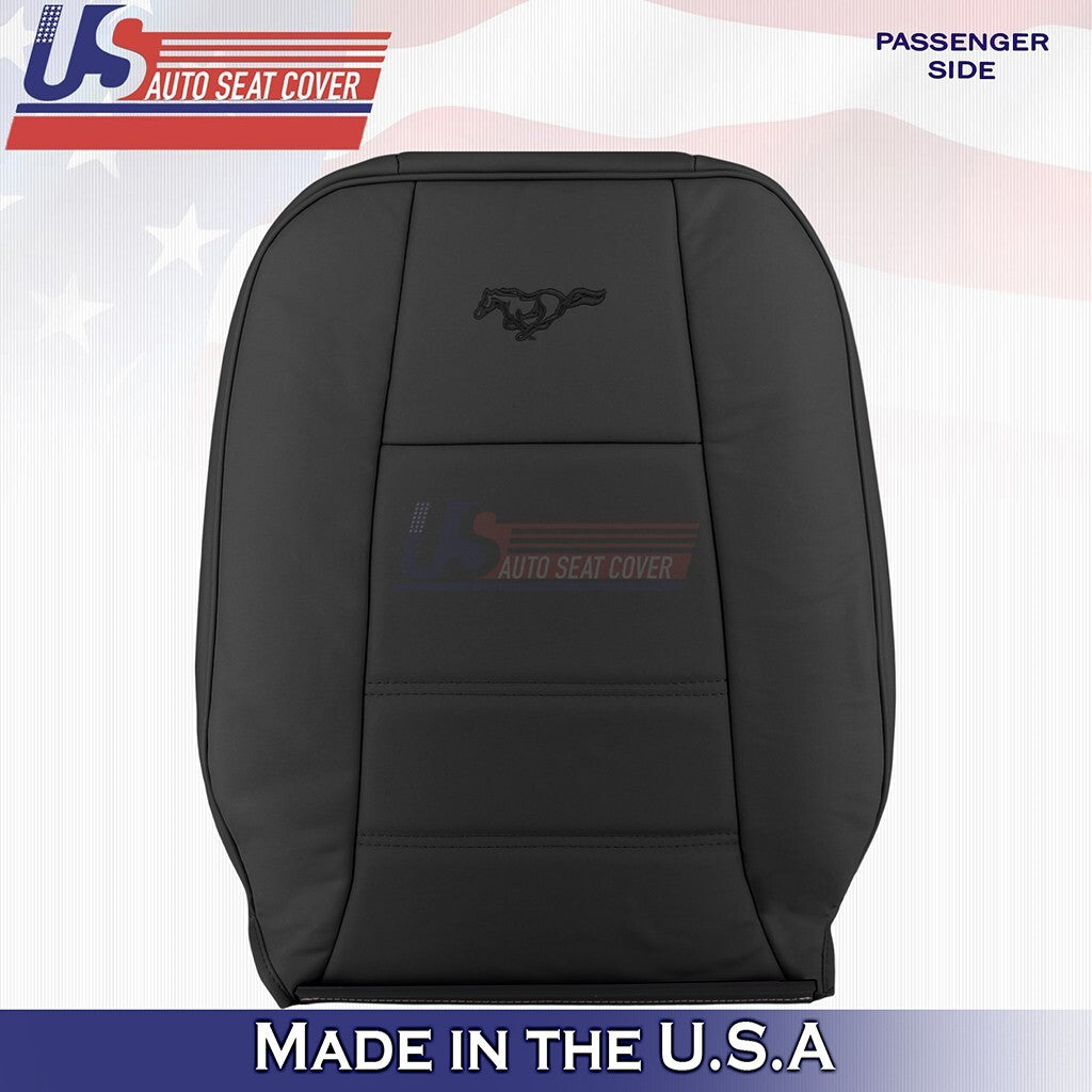 1999 to 2004 For Ford Mustang V6 Front Passenger Top Leather Seat Cover Charcoal