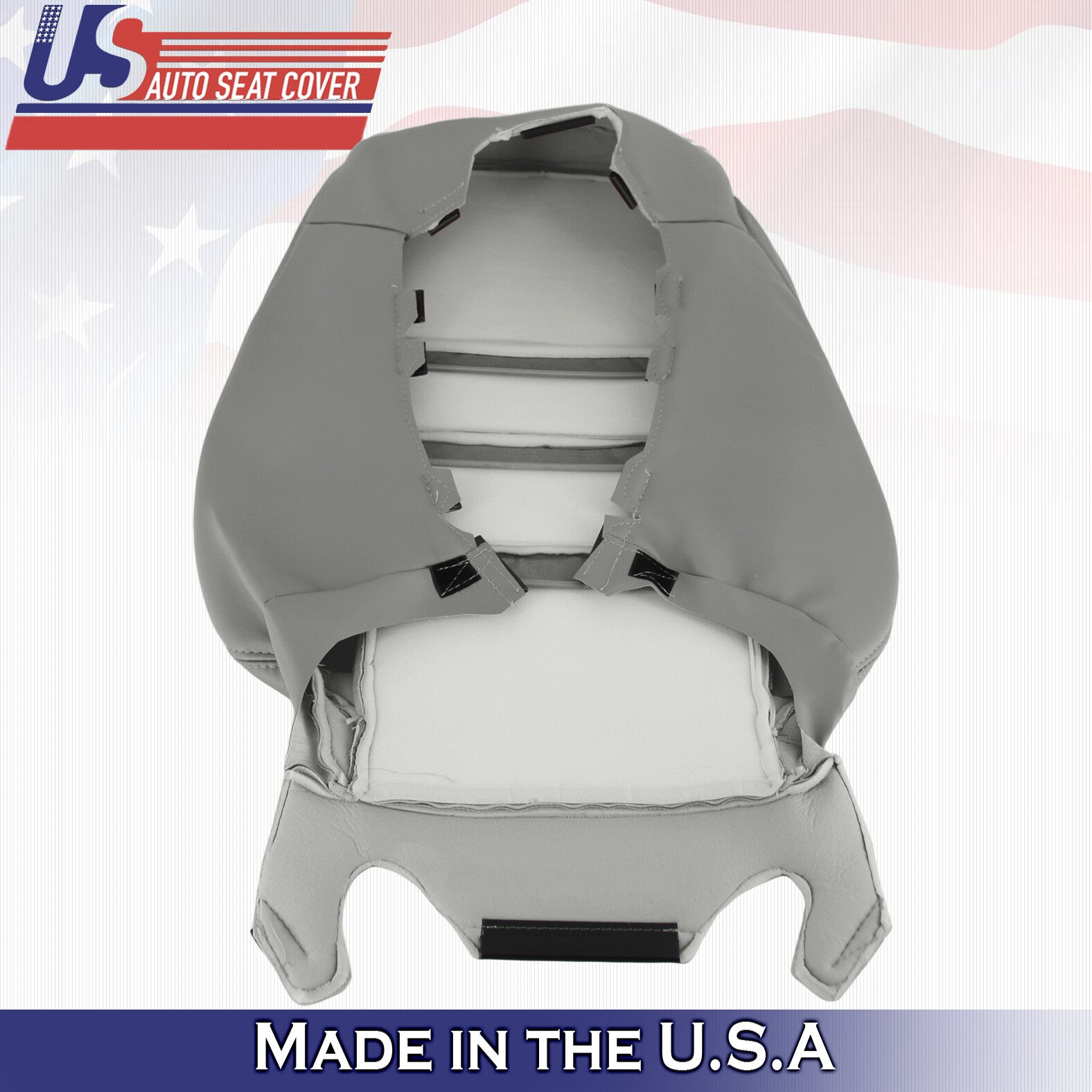 2011 2012 For Honda Accord Sedan Passenger Top & Bottom Leather Seat Covers Gray