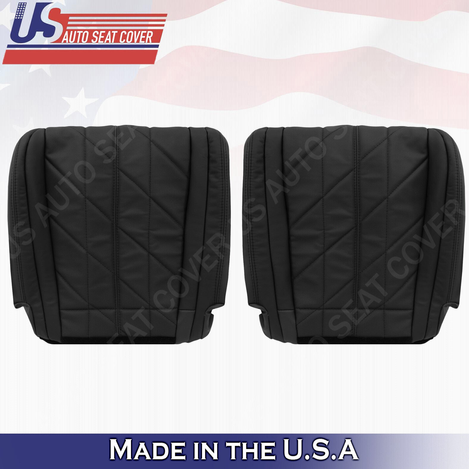 Fits 2009 to 2013 INFINITI FX35 FX37 QX70 Front Row Bottoms Leather Covers Black