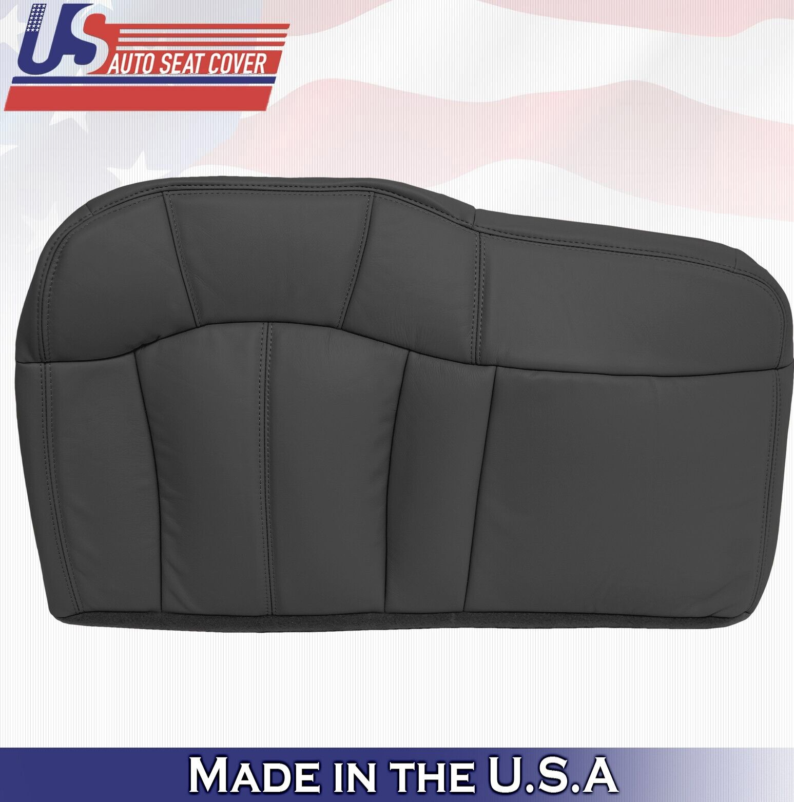 1999-2002 Fits Chevy Silverado Rear Bench Driver Bottom Leather Cover Graphite