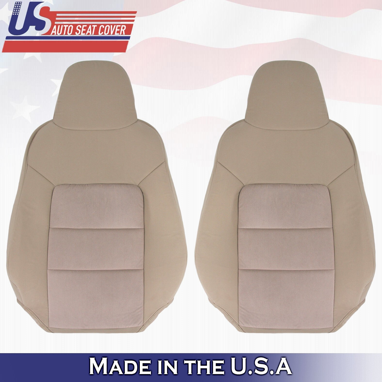 2003 2004 For Ford Expedition XLT Front Driver & Passenger Top Cloth Covers Tan