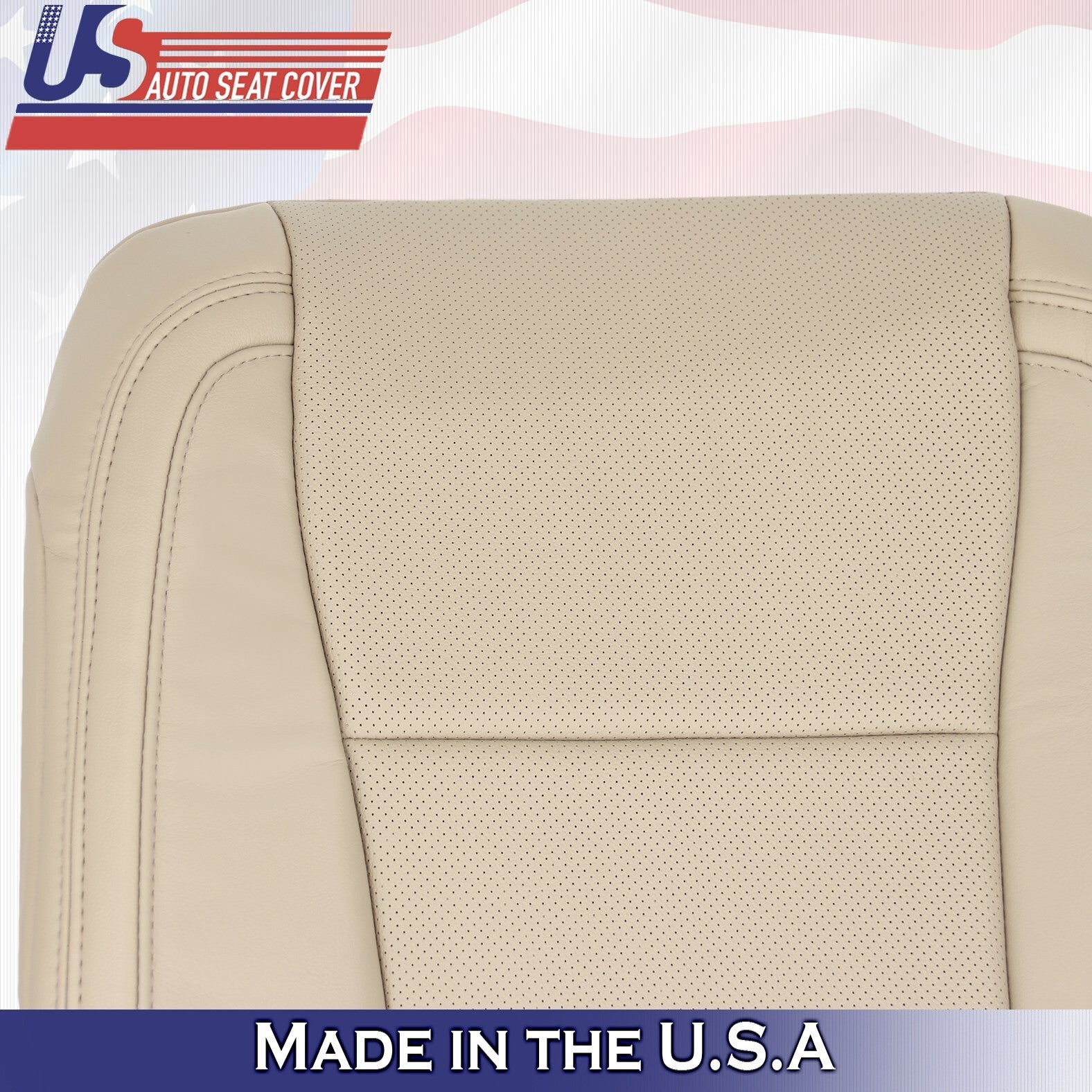 2015 2016 2017 Fits Ford F150 Lariat Driver Side Top Perf Leather Seat Cover Tan