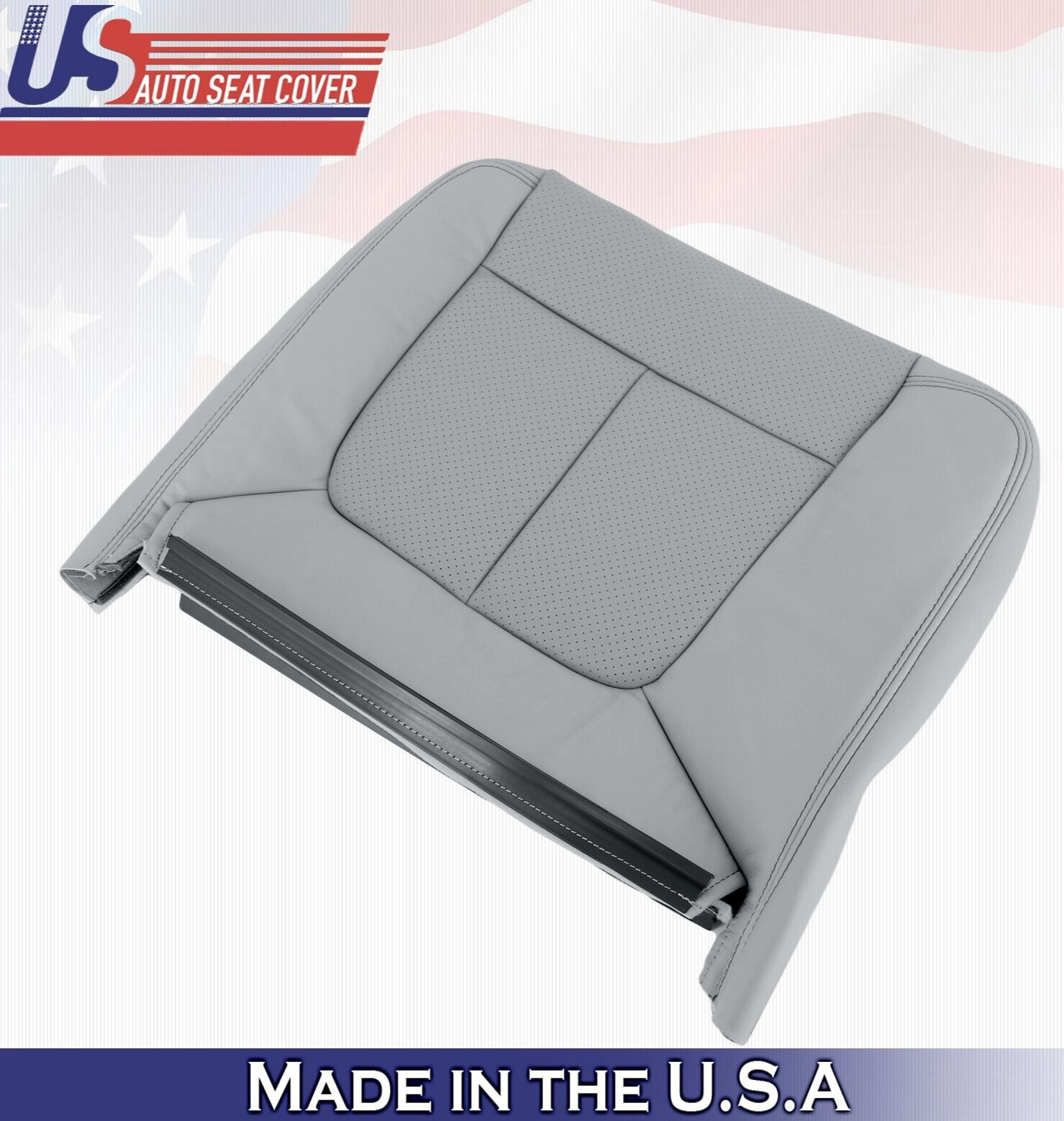 2011 2012 2013 For Ford F450 F550 2nd Row Passenger Bottom Leather Cover Gray