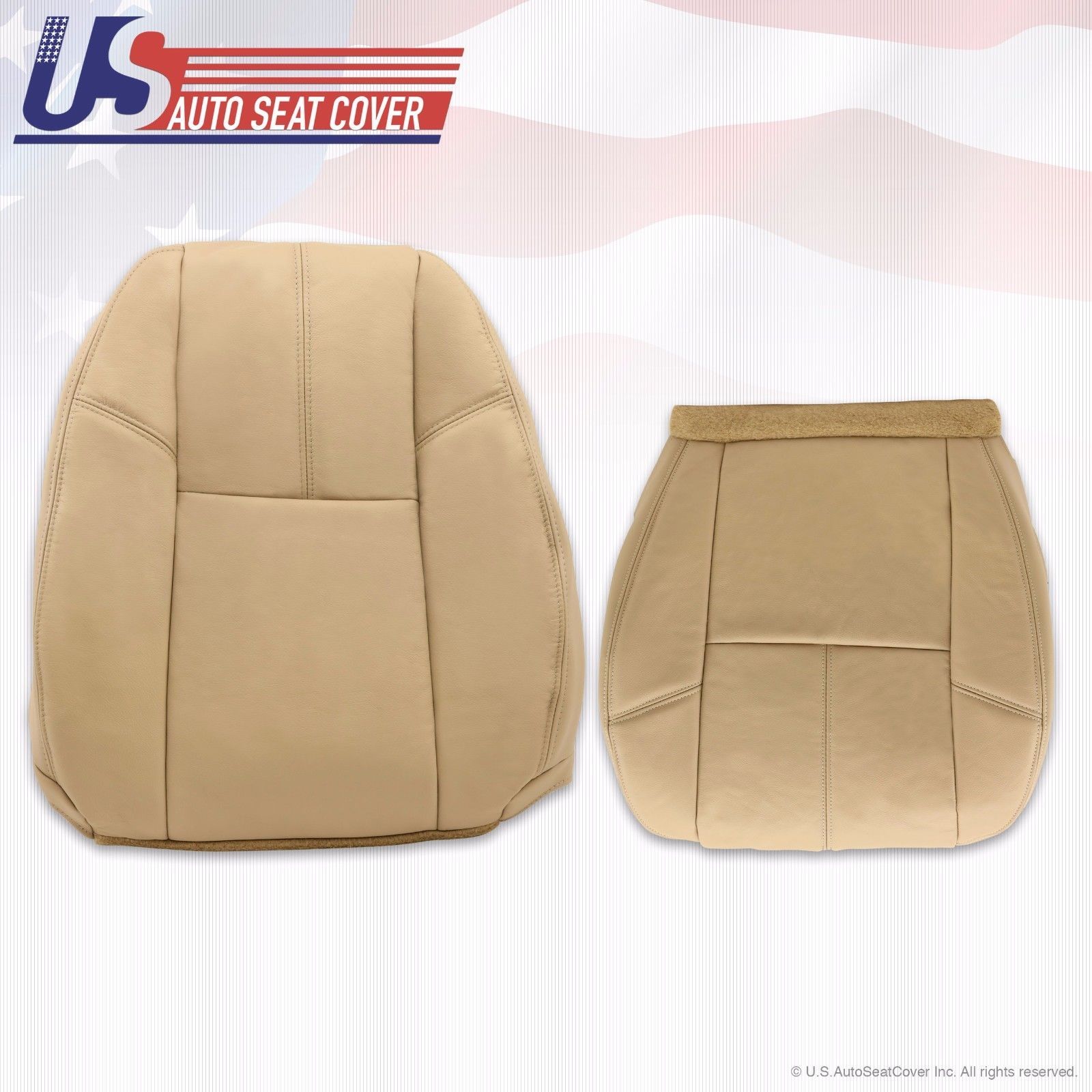 2010 2011 2012 Chevy Tahoe Suburban GMC Yukon Upholstery leather seat-cover Tan