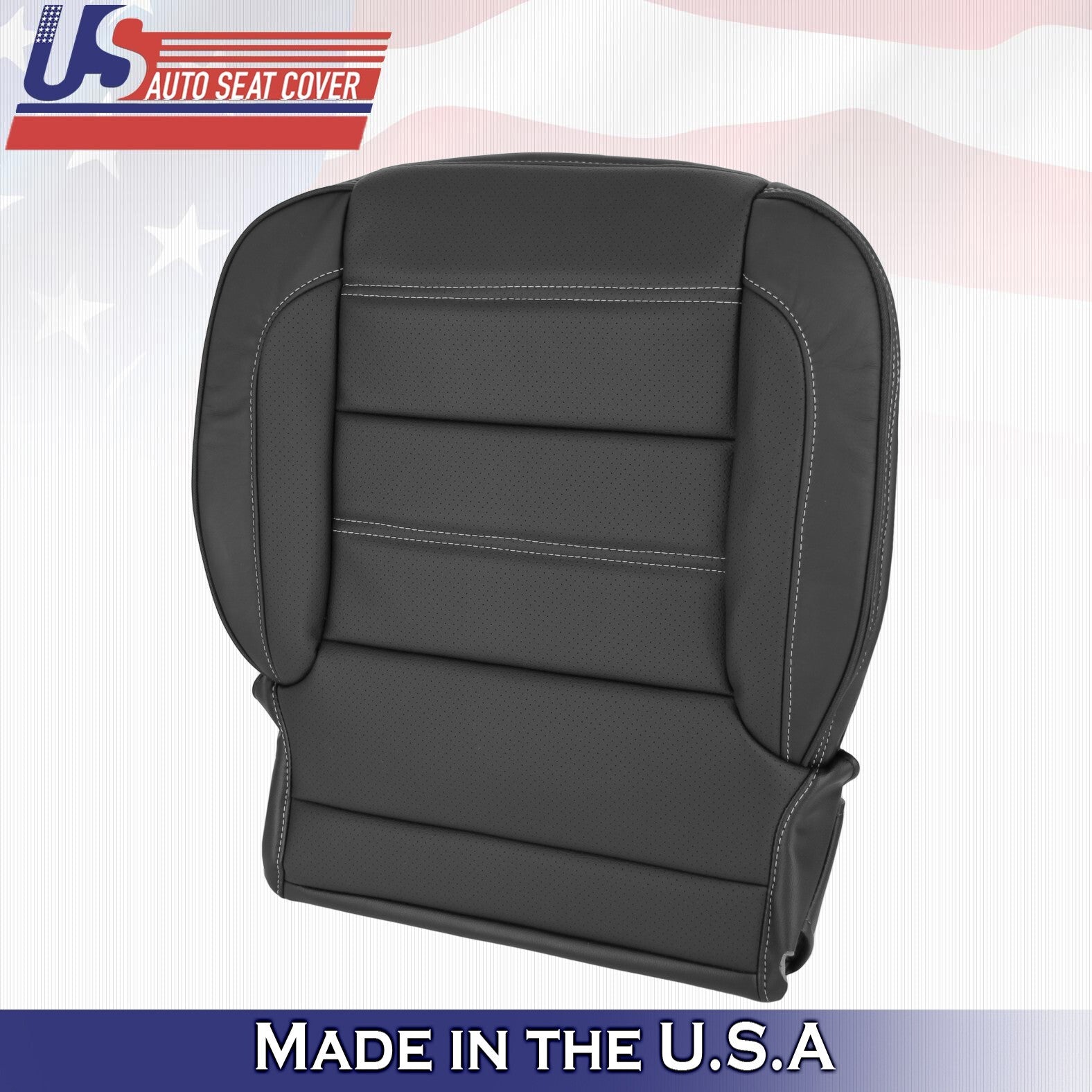 2014-2019 For GMC Sierra Denali Driver Bottom Perforated Leather Cover Black