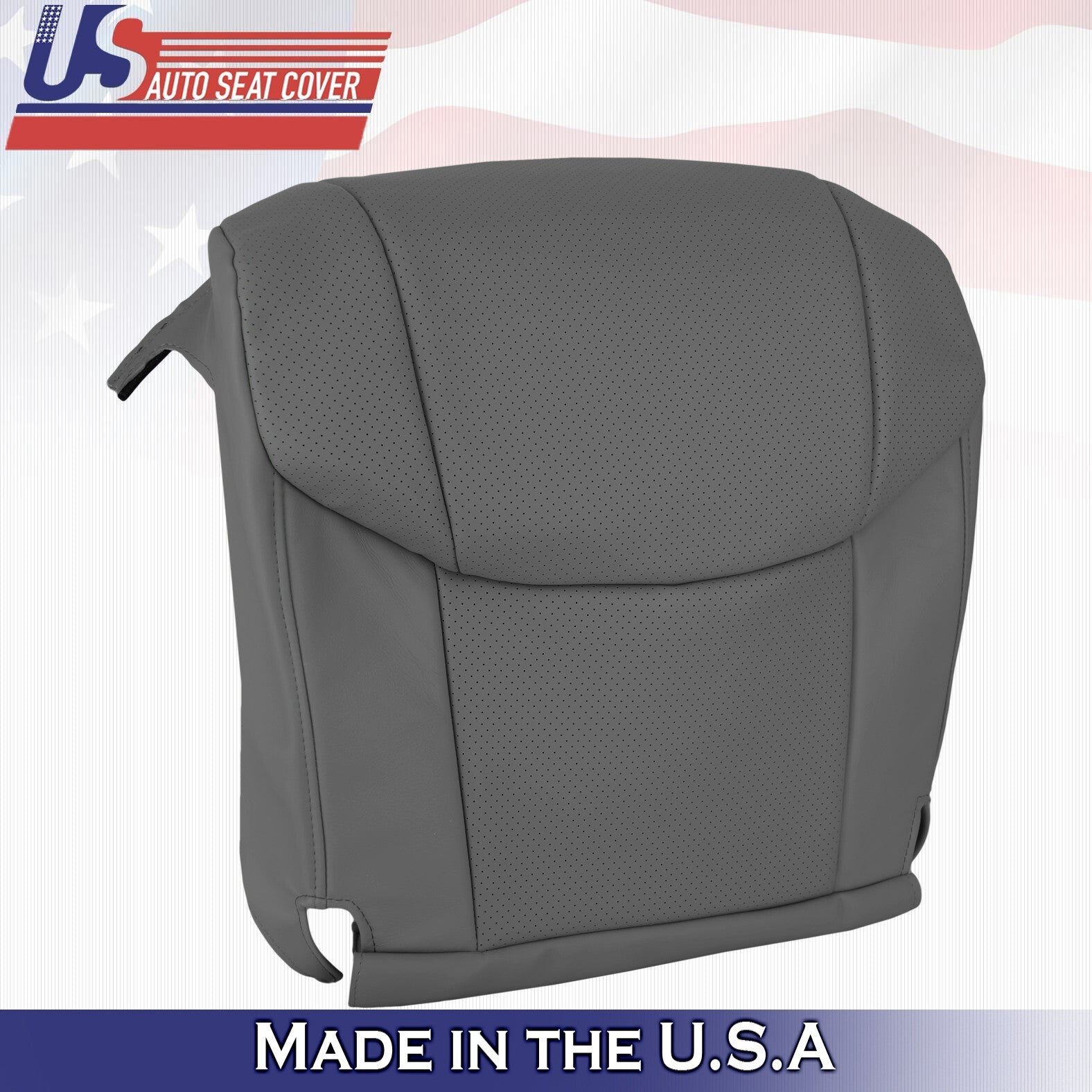 2011 For Toyota Avalon Driver & Passenger 2x Bottom Perf Leather Covers Graphite