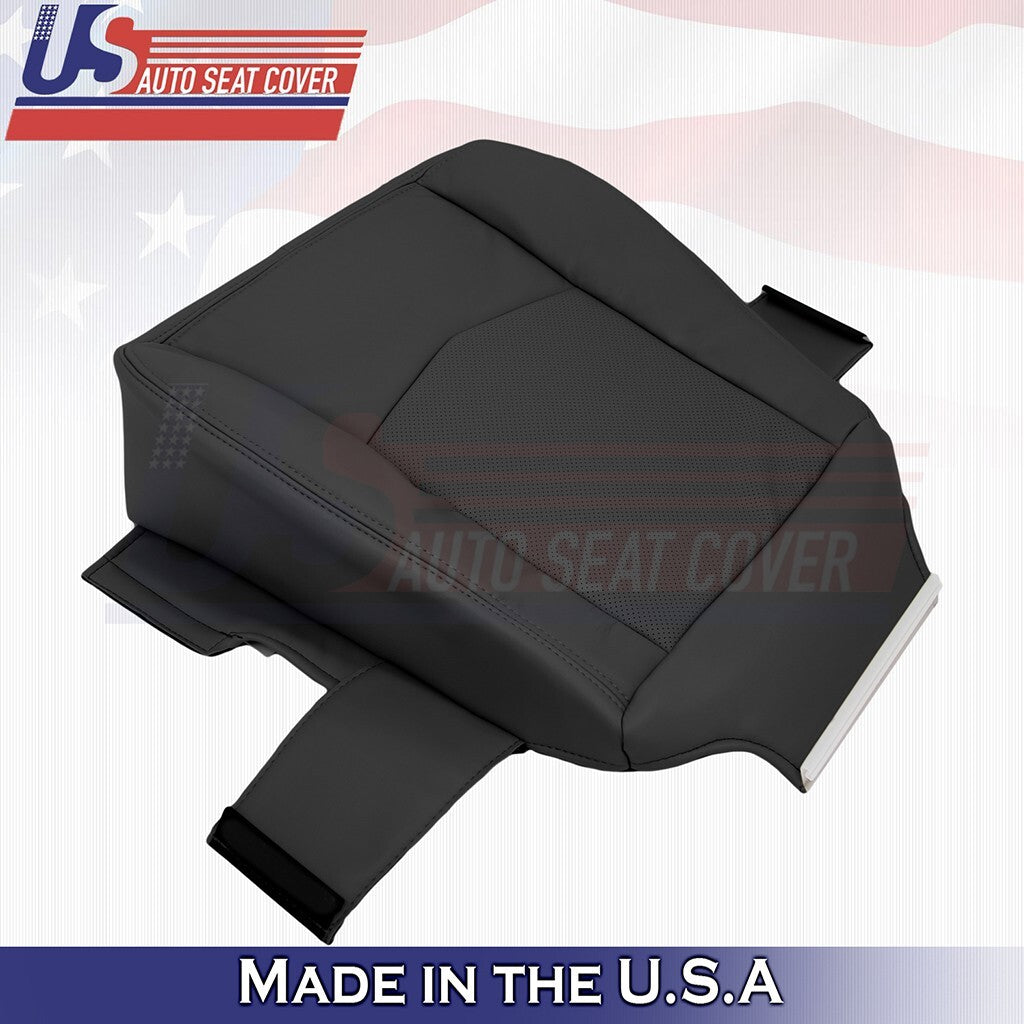 2004 to 2009 Fits Cadillac SRX Passenger Top/Bottom Leather Seat Cover Black