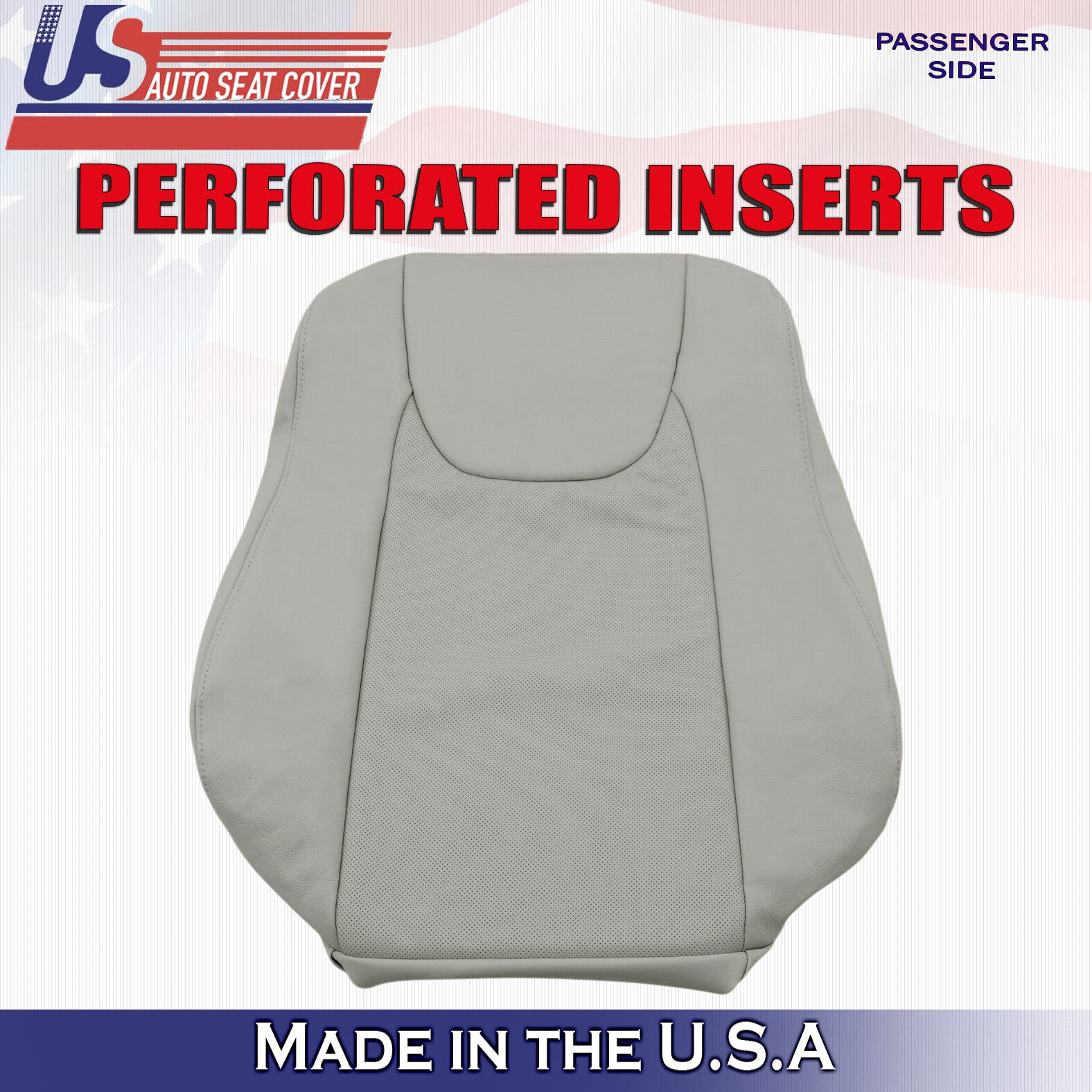 2010 to 2015 Fits Lexus RX350 RX450H Passenger Top Leather Seat Cover Gray