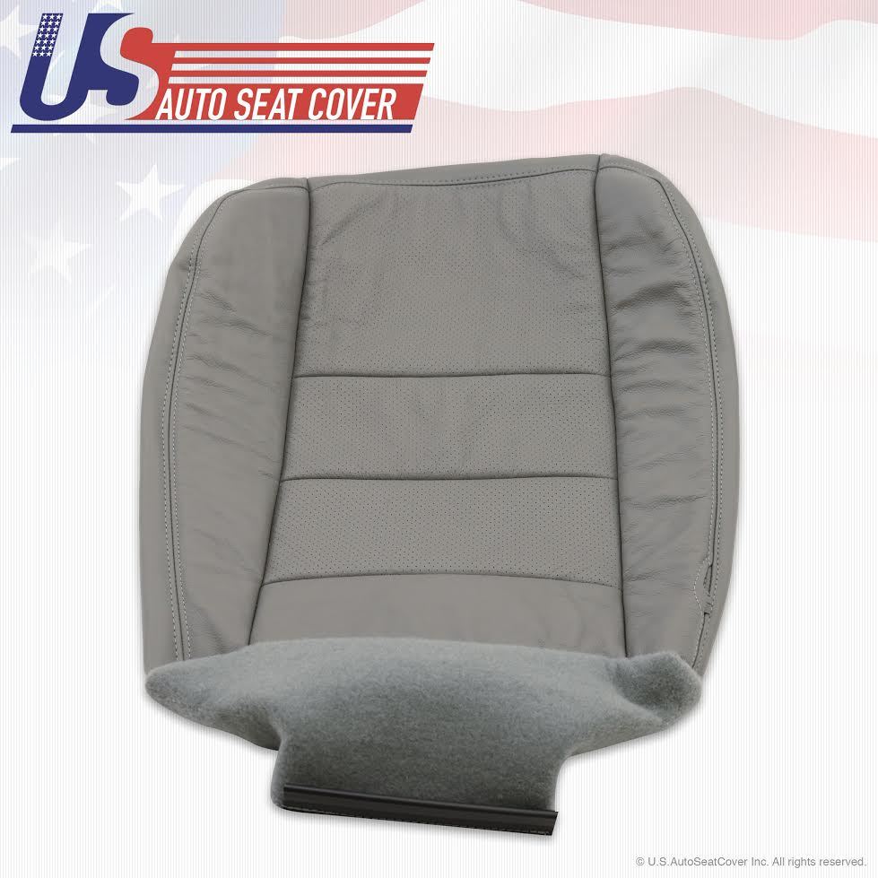 2002 to 2007 Ford F250 F350 Lariat Bottom Leather Seat Cover Gray Perforated
