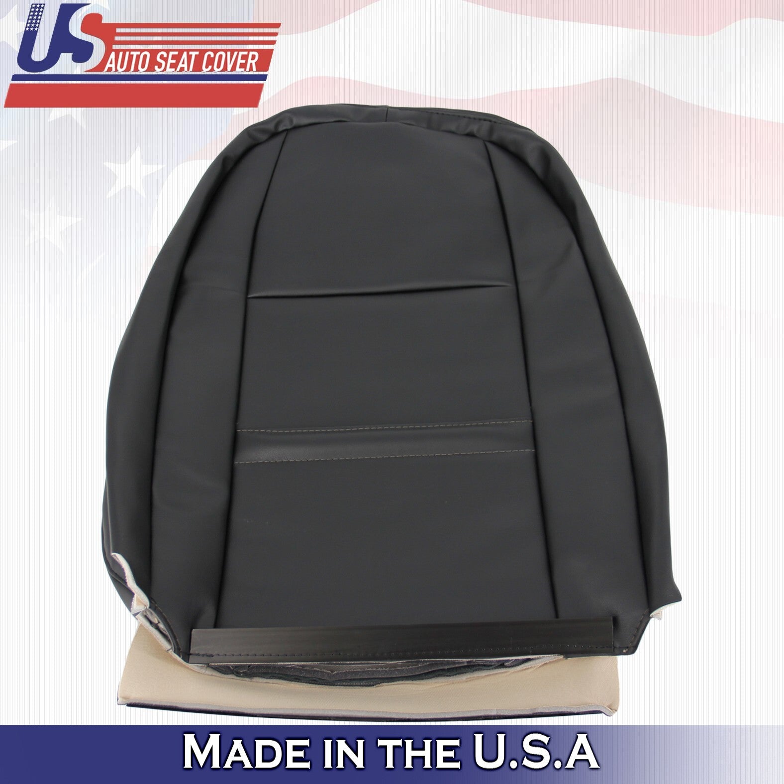 2012 to 2020 Fits Volkswagen Passat Driver Bottom & Top Leather Seat Cover Black