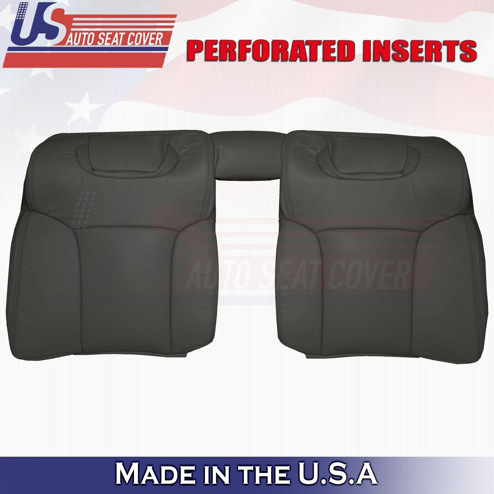 2011 For Lexus GS300 GS350 2nd Row Top & Bottom Perforated Leather Covers Black