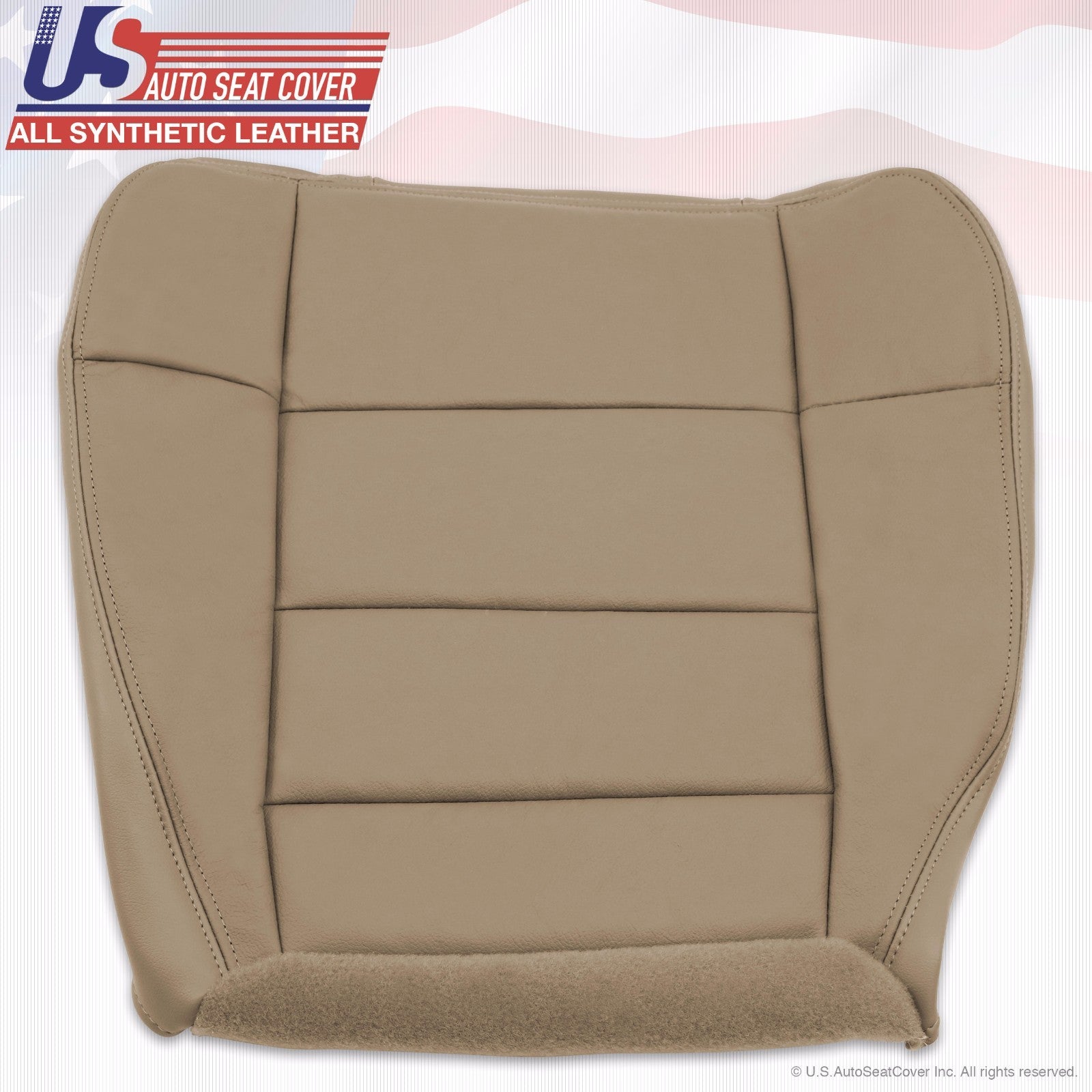 2003 Ford F-150 Lariat Super Crew Driver Bottom Leather Seat Cover-Parchment Tan