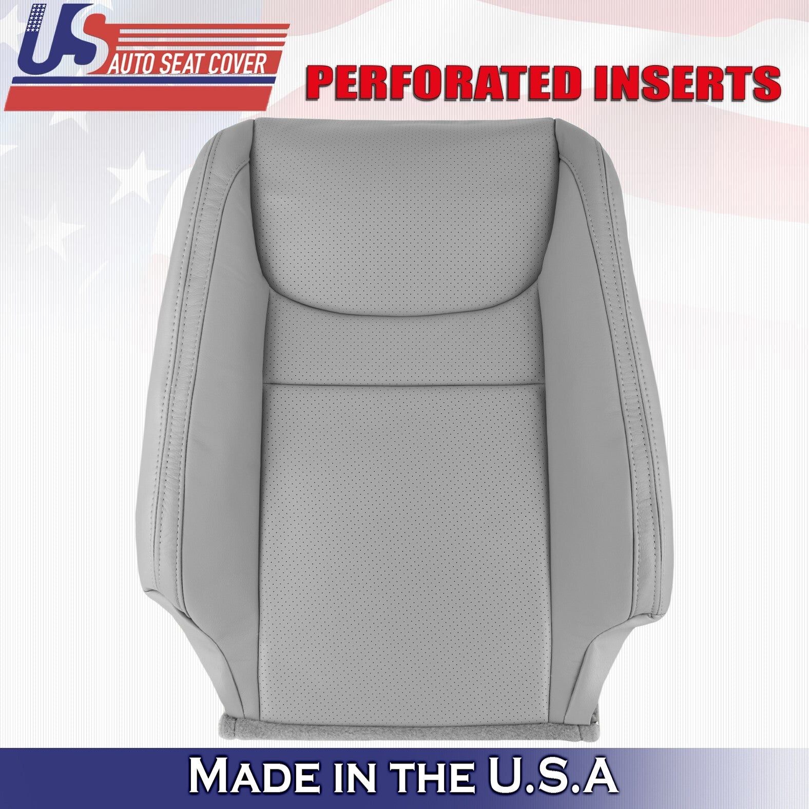 2001 2002 2003 Fits Toyota Highlander Passenger Top & Bottom Leather Covers Gray