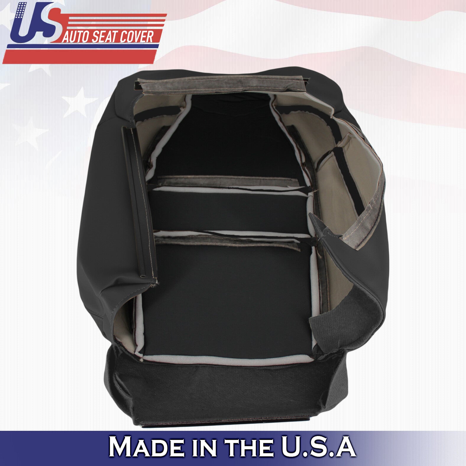 2001 For Acura MDX Passenger Side Top Bottom Synthetic Leather Seat Covers Black