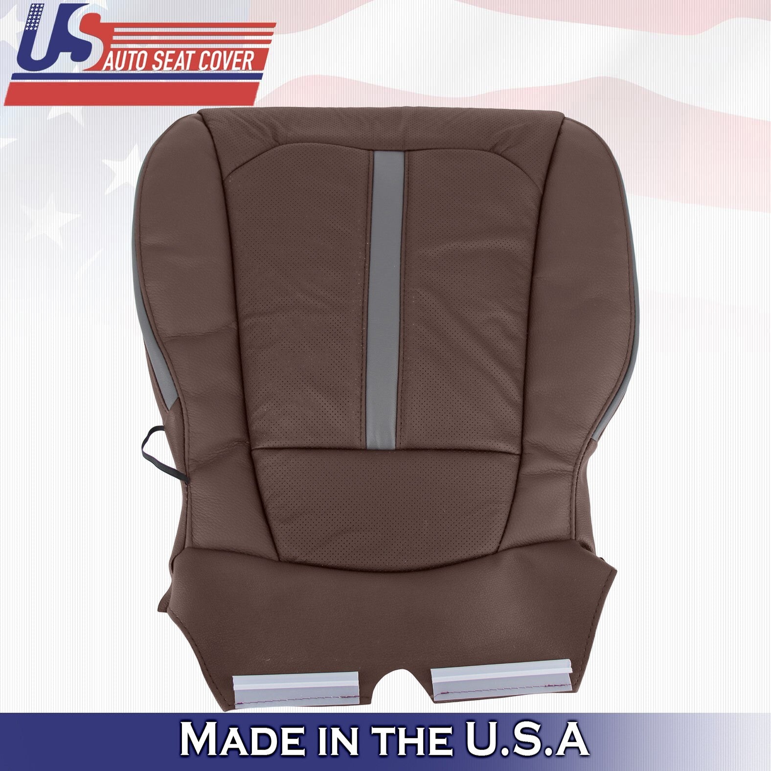2015 to 2020 For Ford F150 Platinum Passenger Bottom Leather Seat Cover Brown