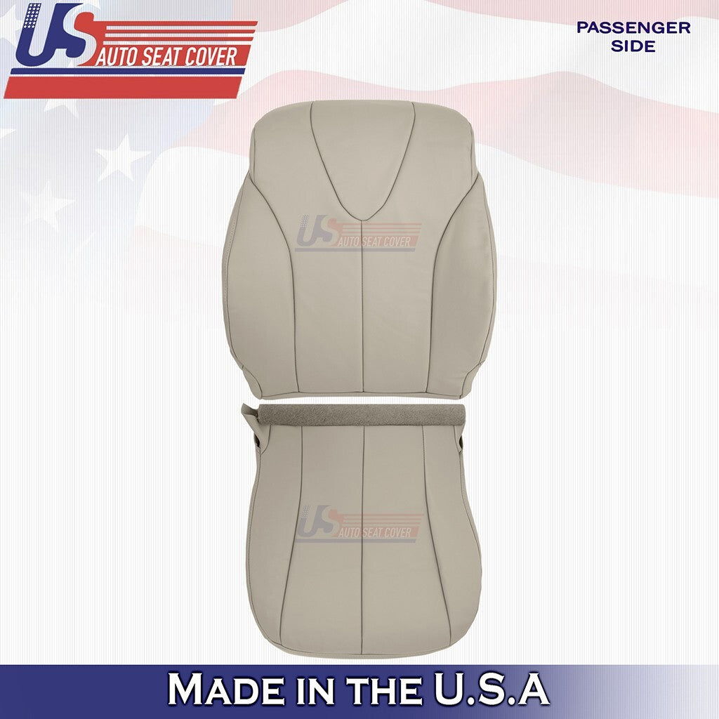 2007 to 2011 Fits Toyota Camry Passenger Bottom & Top Leather Seat Cover Tan