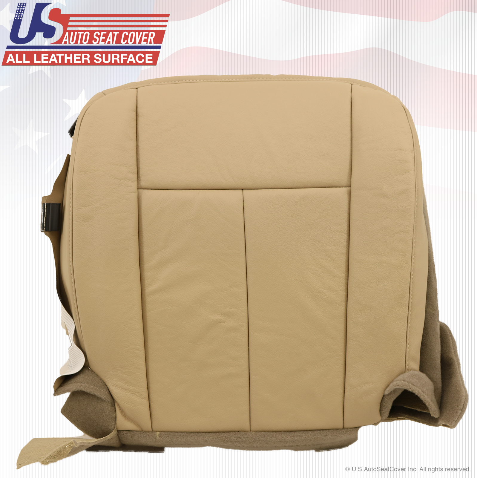 2011 2012 Ford Expedition Driver Side Bottom Leather Replacement Seat Cover Tan