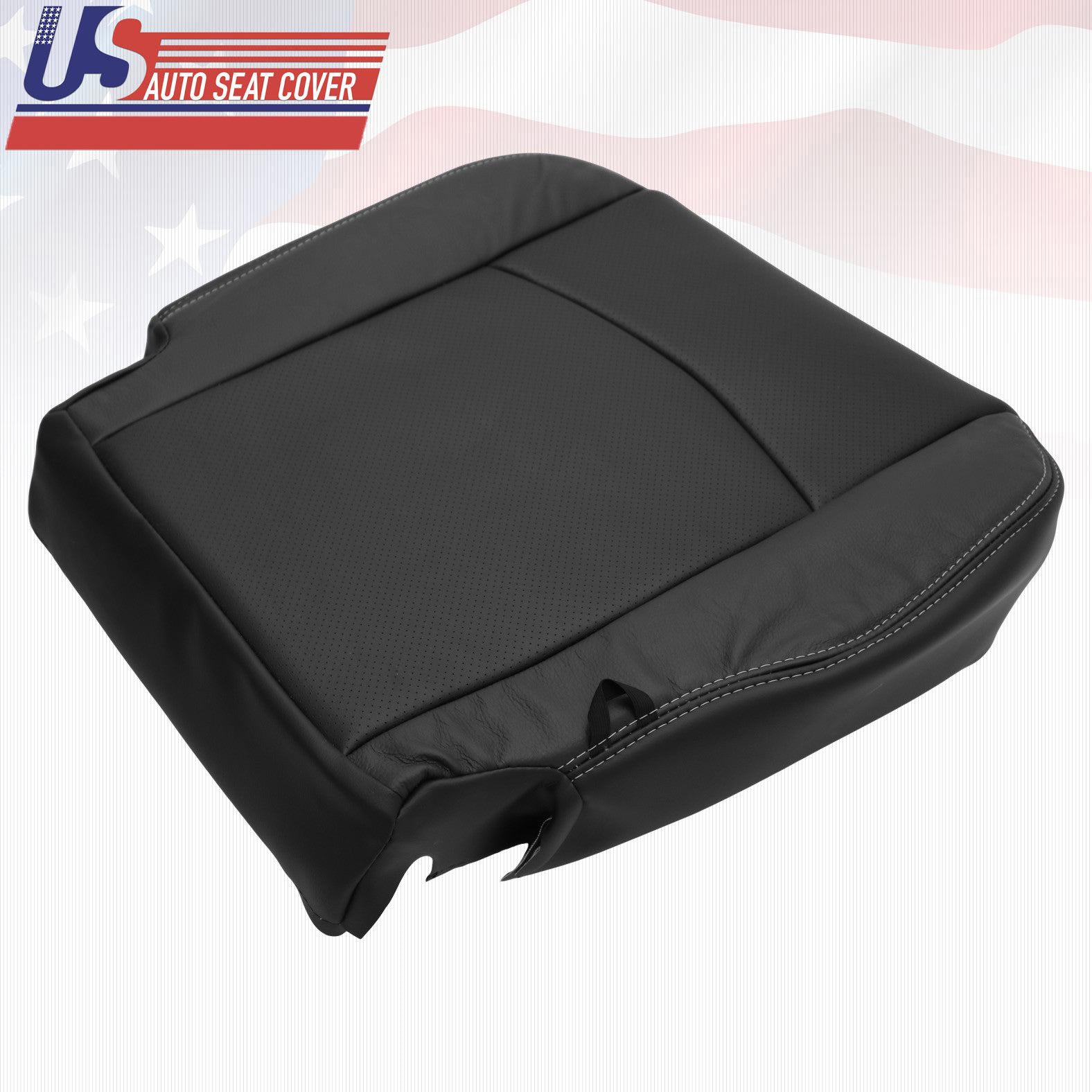 09-12 Fits Dodge Ram 1500 2500 Laramie Driver Bottom Perf Leather Cover BLACK