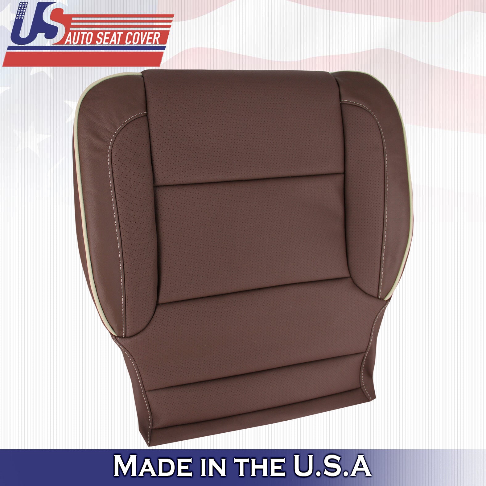 2019 For Chevy Silverado High Country Passenger Top Bottom Leather Covers Brown