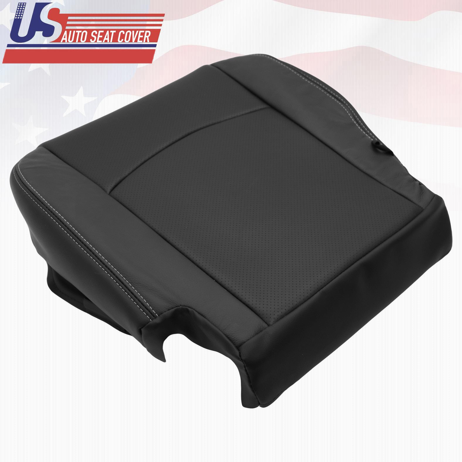09-12 Fits Dodge Ram 1500 2500 Laramie Driver Bottom Perf Leather Cover BLACK