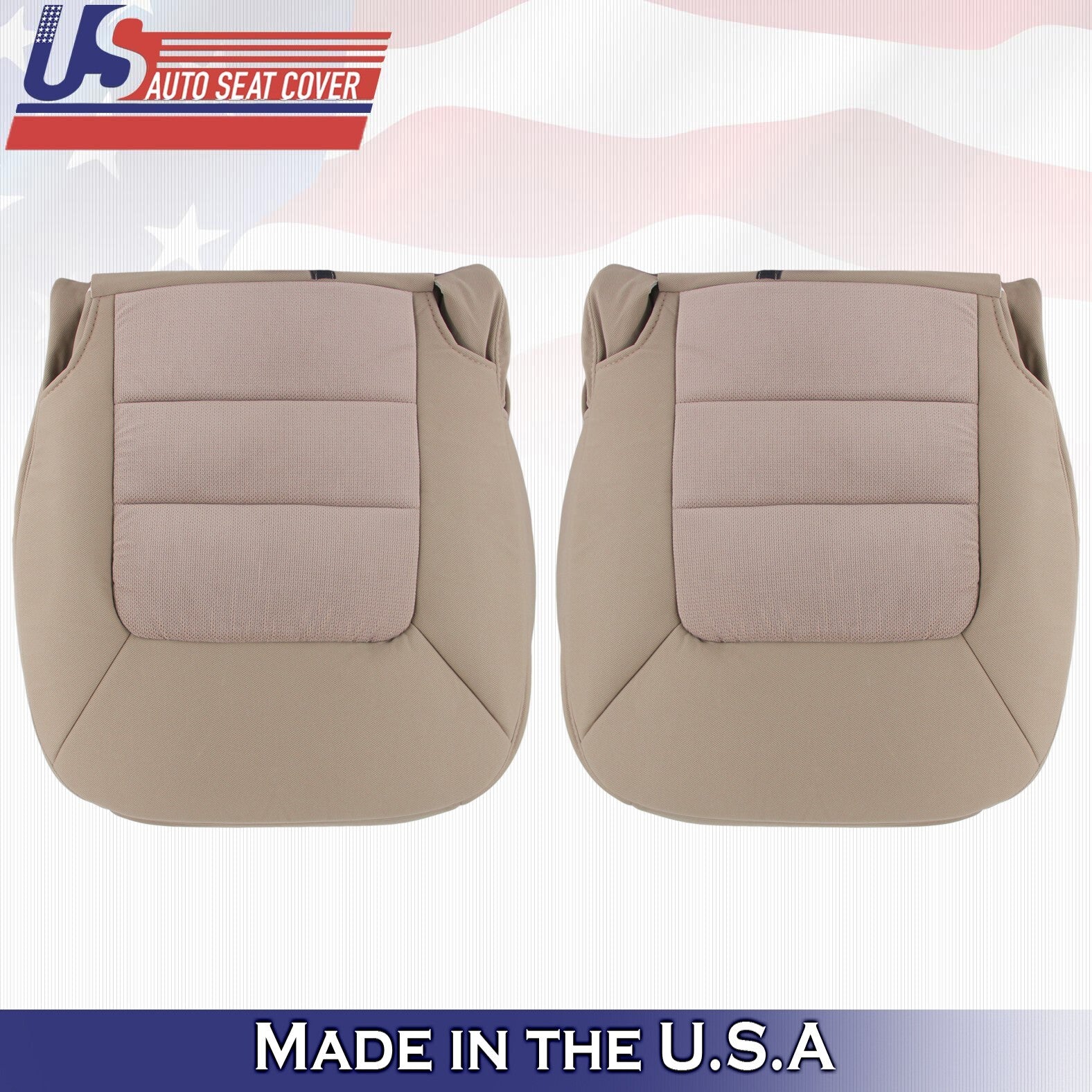2003 2004 For Ford Expedition XLT Front Driver Passenger Bottom Cloth Covers Tan