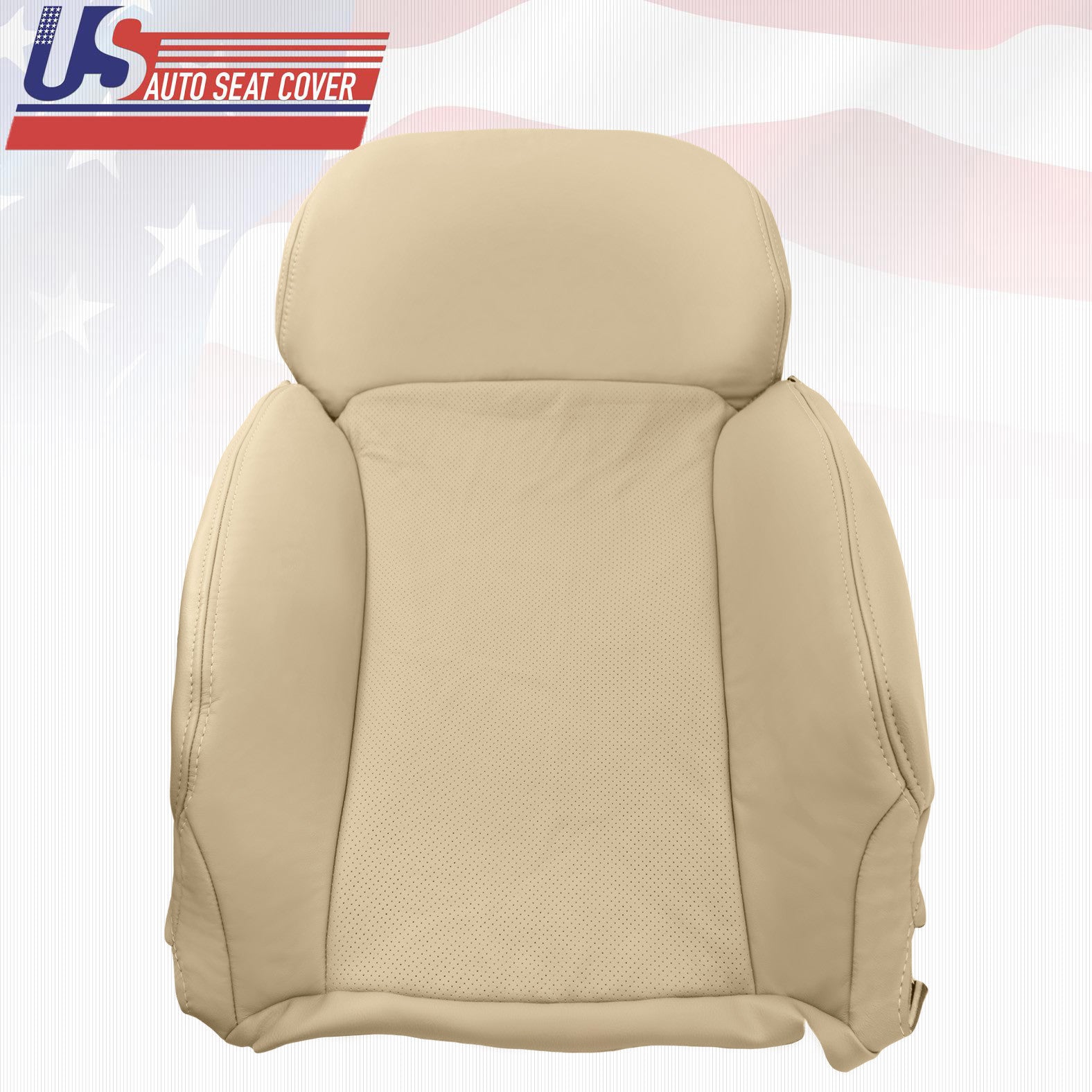 Fits 2007 Lexus GS350 Driver Top LeanBack Leather Seat Cover OEM Type Tan