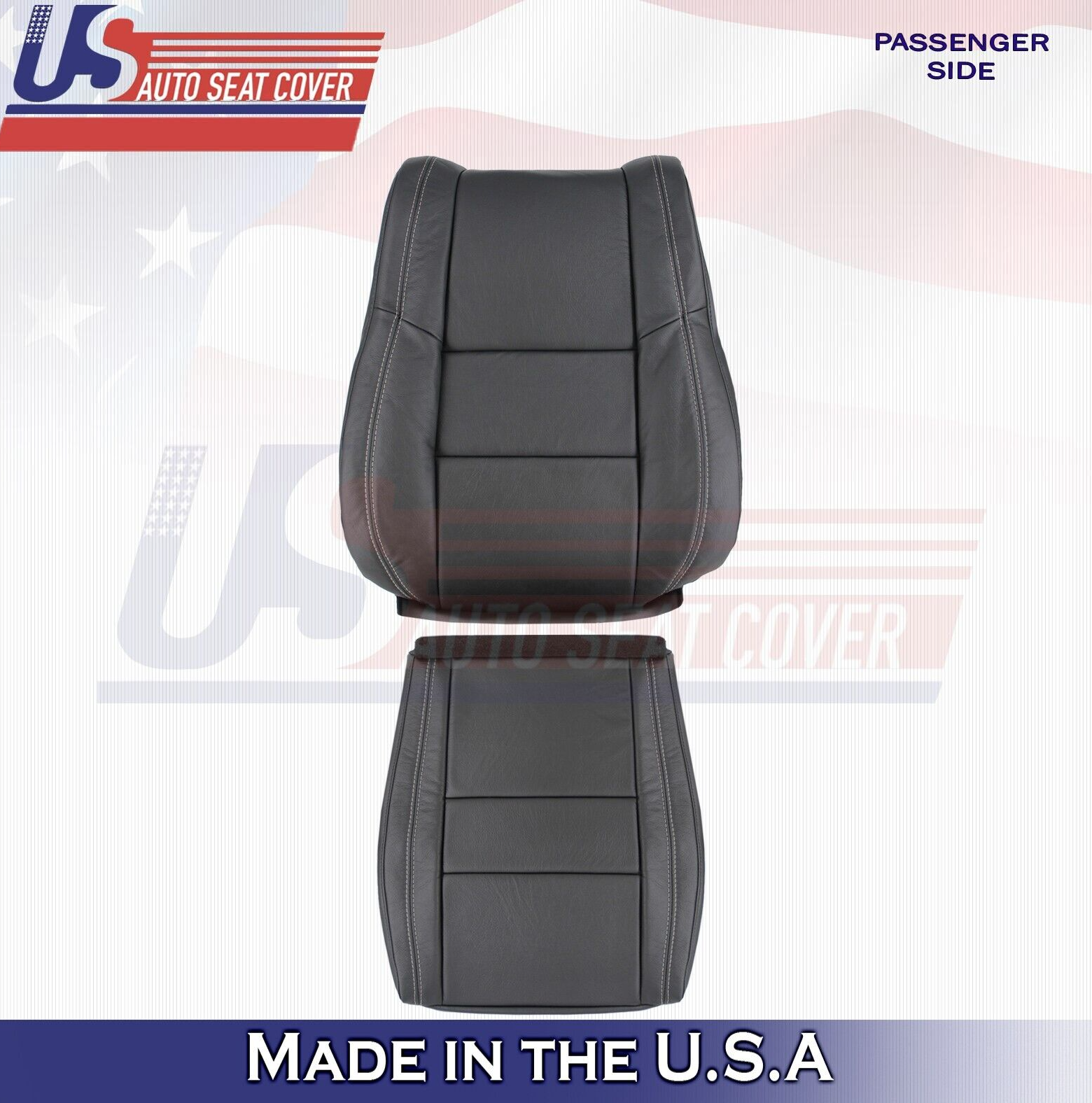 2012 For Jeep Grand Cherokee Limited Passenger Top & Bottom Leather Covers Black