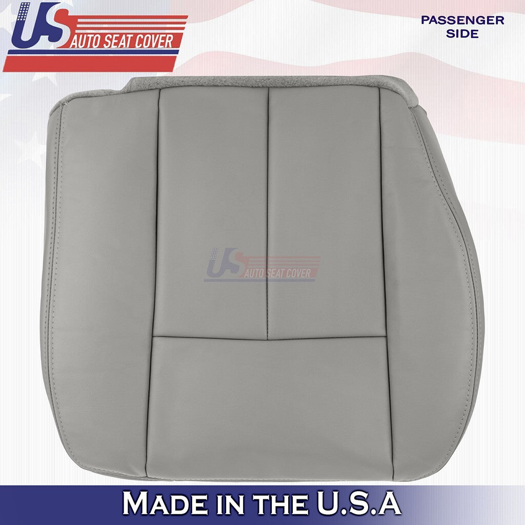 2005 TO 2009 FITS GMC Envoy Passenger Bottom Leather Seat Cover Light Gray