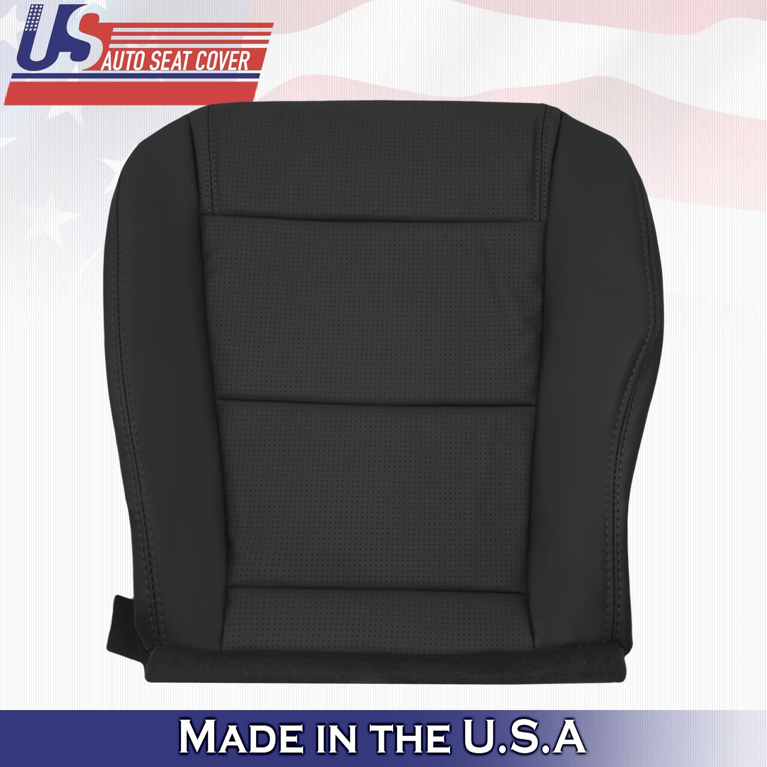 Fits 2001-2006 Acura MDX FRONT BOTTOMS Perforated Leather Seat Cover BLACK