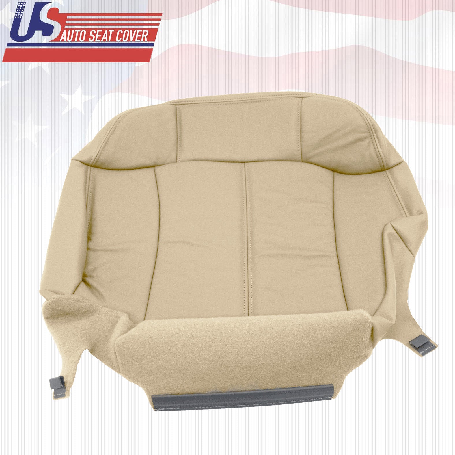 2000 2001 2002 Chevy Tahoe-Suburban Driver-Passenger Bottom Vinyl Seat Cover Tan