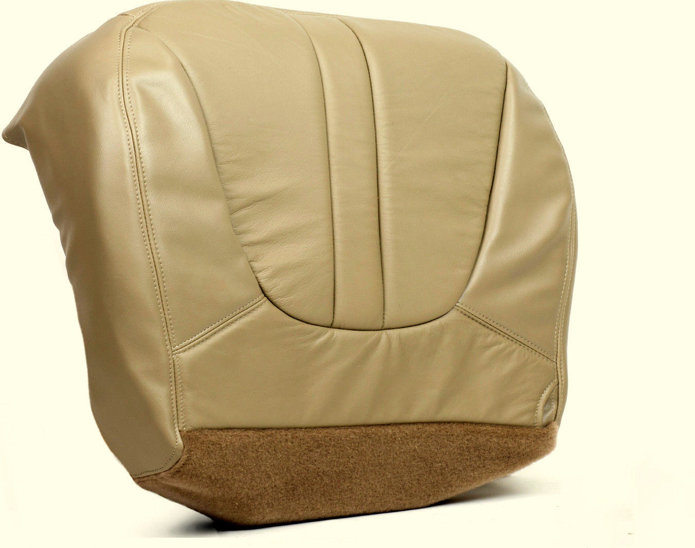 1997 98 To 2002 Ford Expedition Eddie-Bauer Driver Bottom Leather Seat Cover Tan