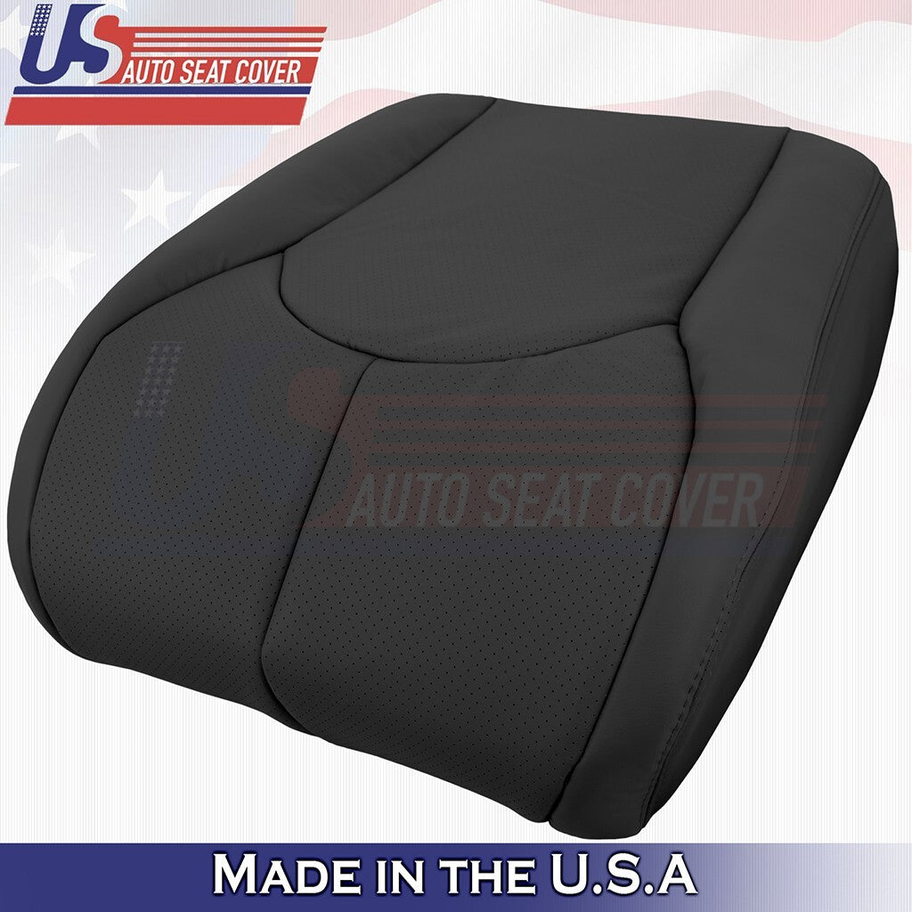 1996 to 2002 Fits Mercedes Benz SL600 Passenger Bottom Leather Perf Cover Black