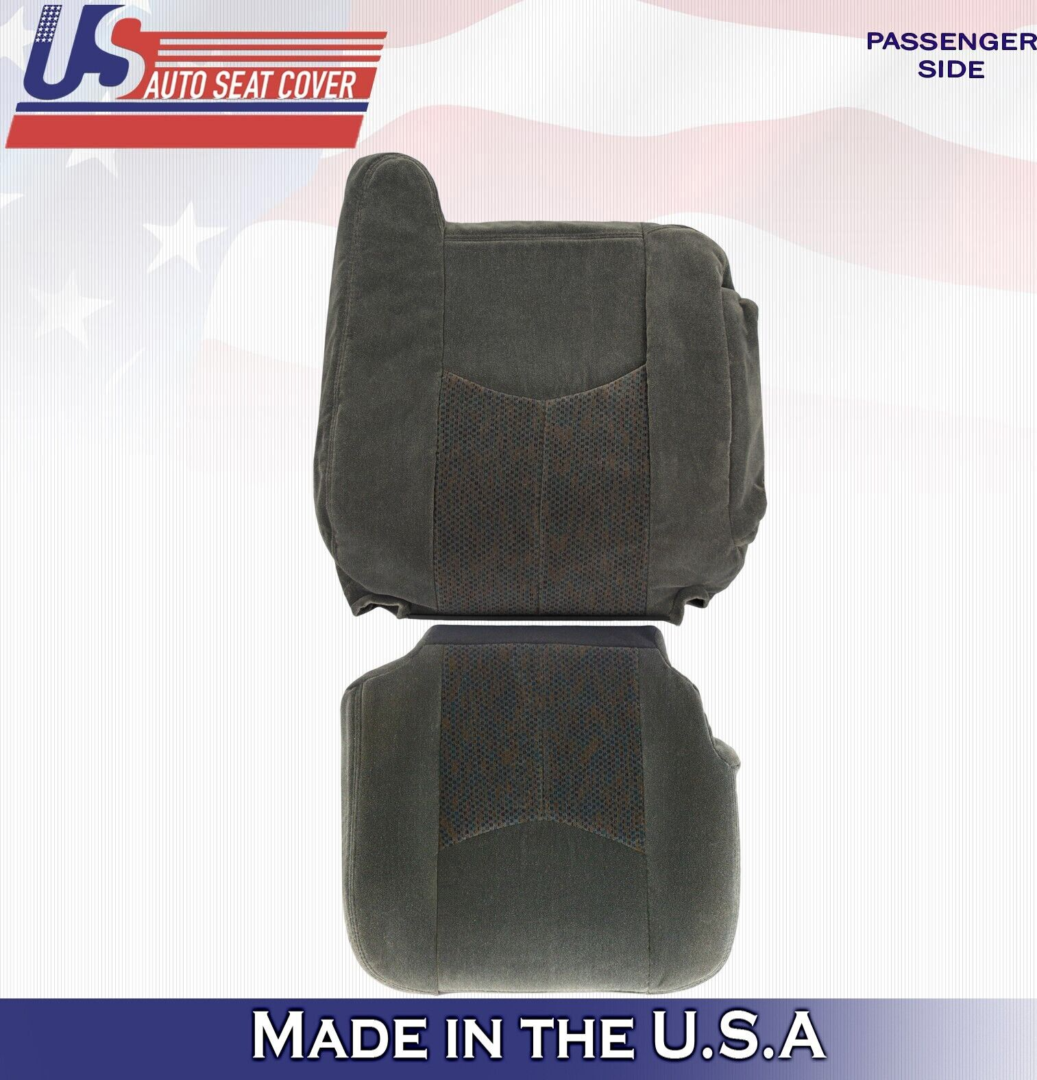 2004 For Chevy Silverado 1500 2500 3500 Passenger Top & Bottom Cloth Covers Gray