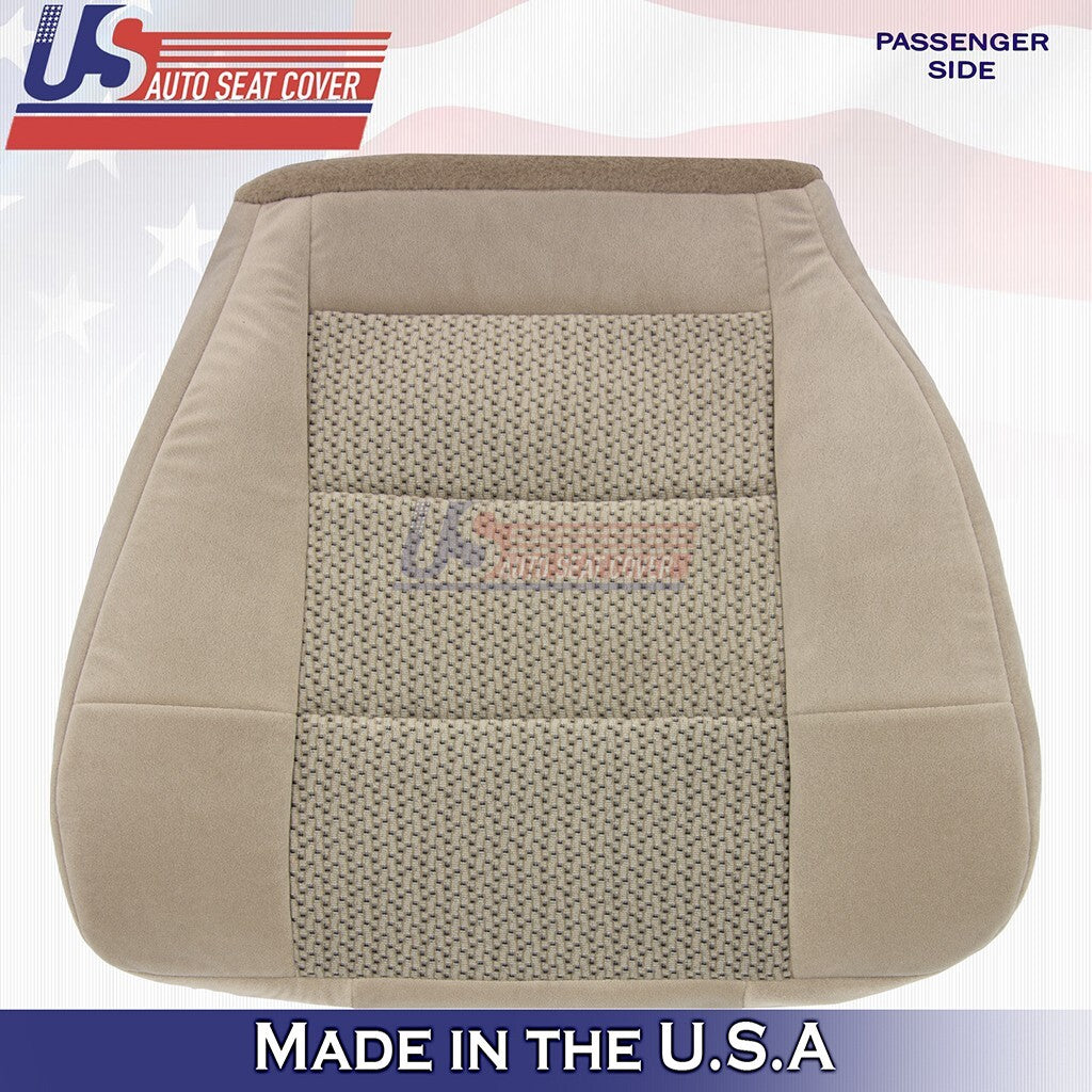 2003 Fits Ford F-150 Extended Cab Passenger Top & Bottom Cloth Seat Cover Tan