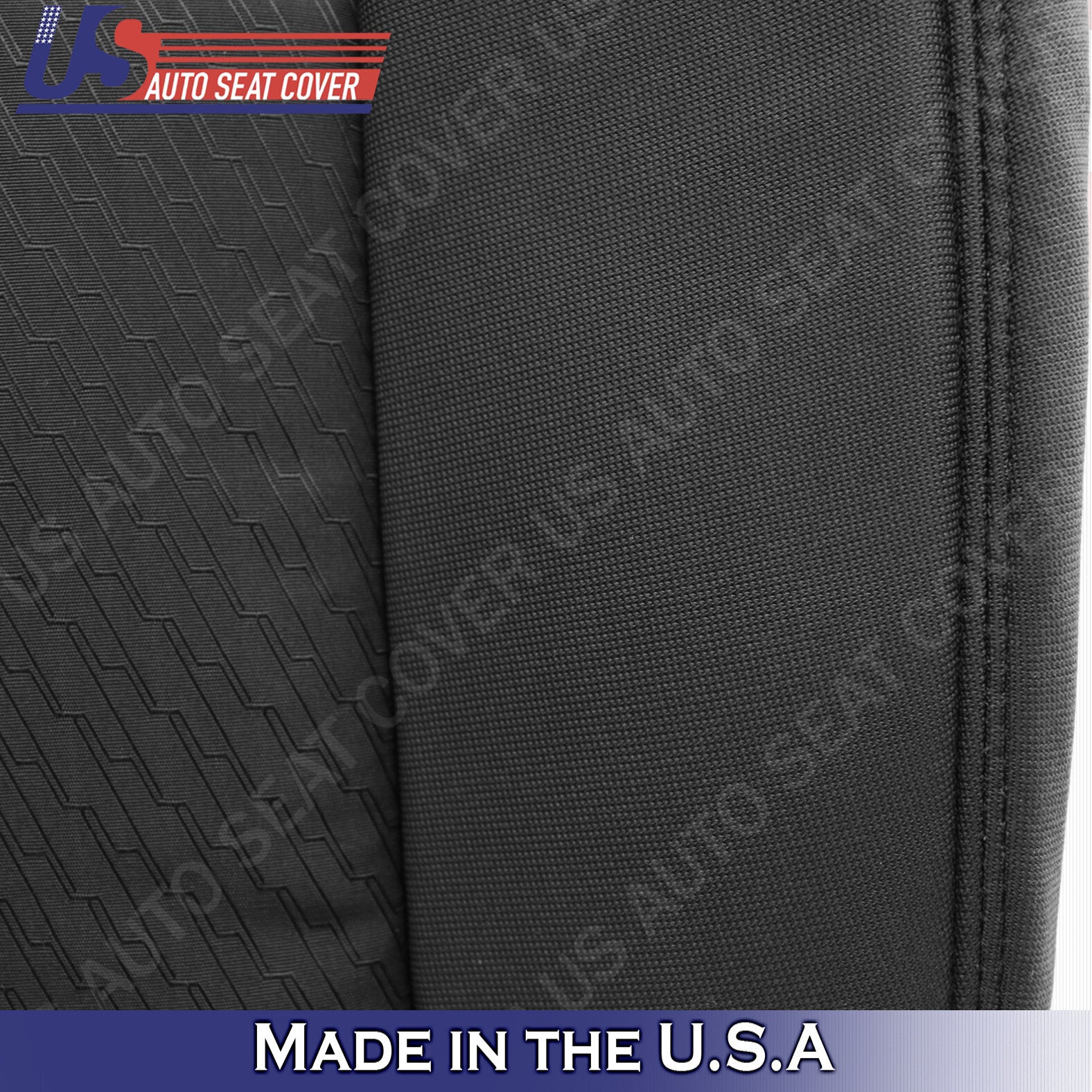 2009-2014 Chevy Silverado Front Passenger Cloth Seat Cover Ebony Black