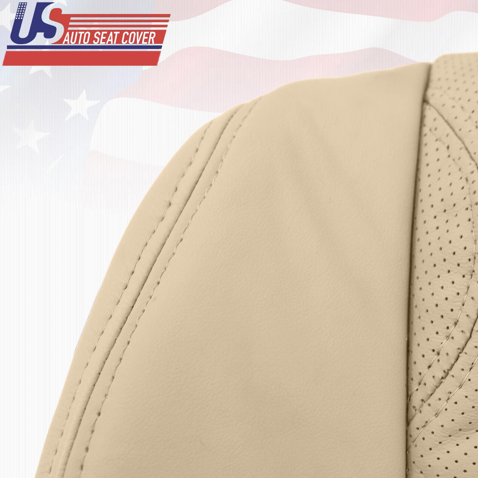 Fits 2006 Lexus GS 300 AWD Left Bottom Leather Perforated Seat Cover in Tan